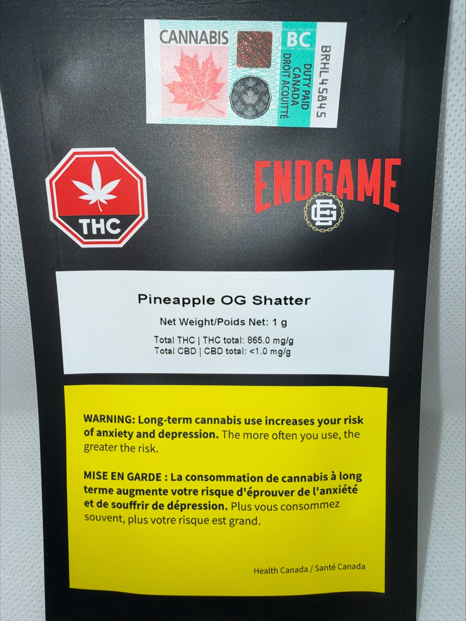 ENDGAME - PINEAPPLE OG SHATTER