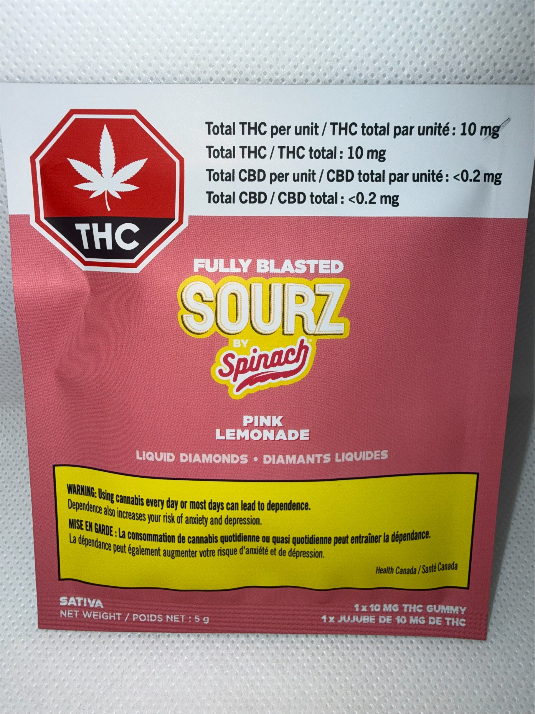 SOURZ BY SPINACH - FULLY BLASTED PINK LEMONADE