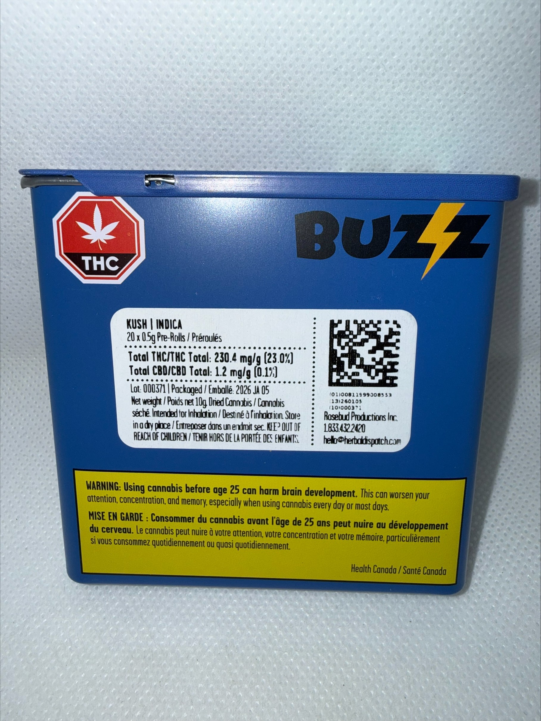 BUZZ - KUSH INDICA PREROLLS