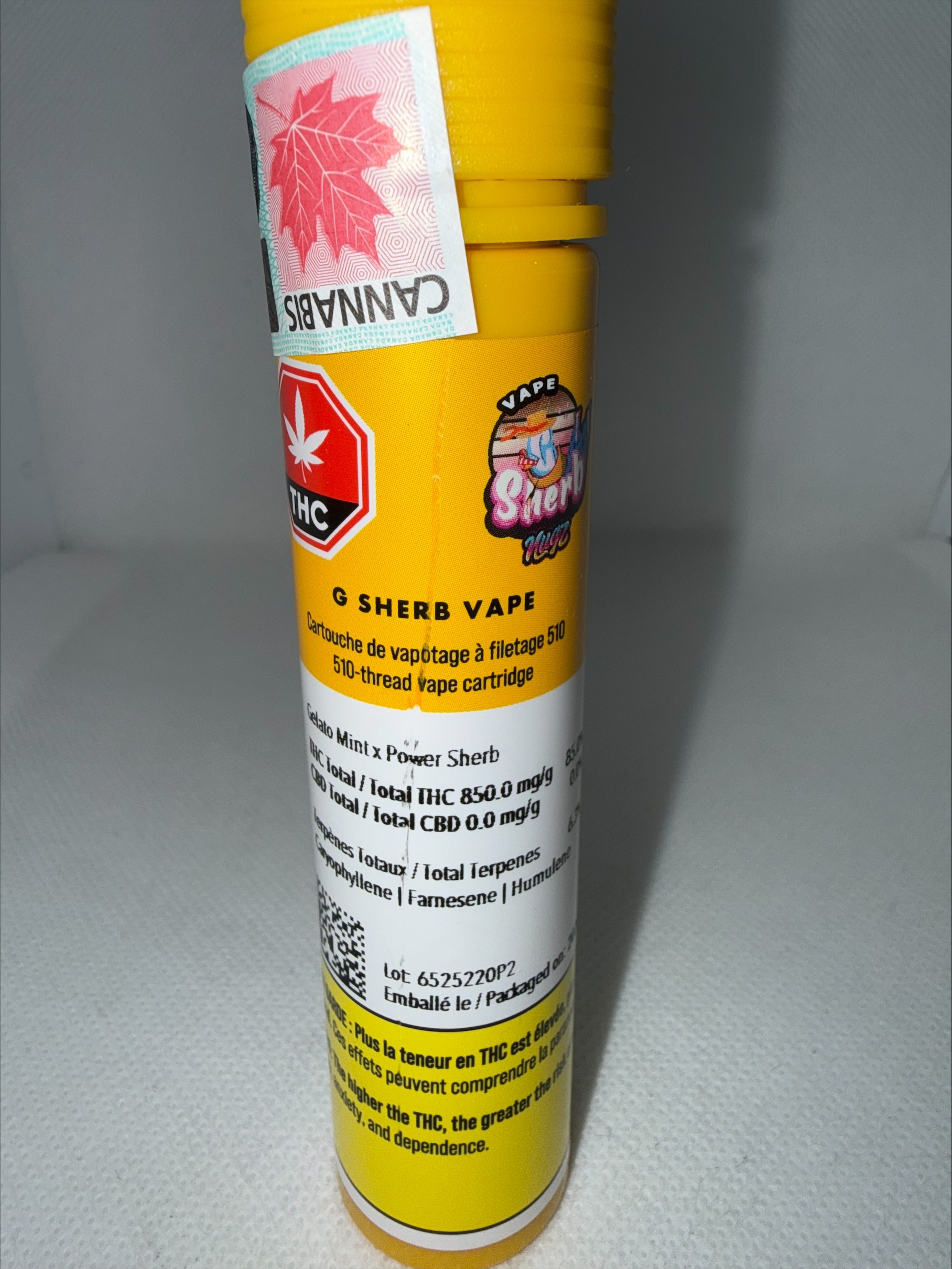 NUGZ - G SHERB CURED RESIN CARTRIDGE