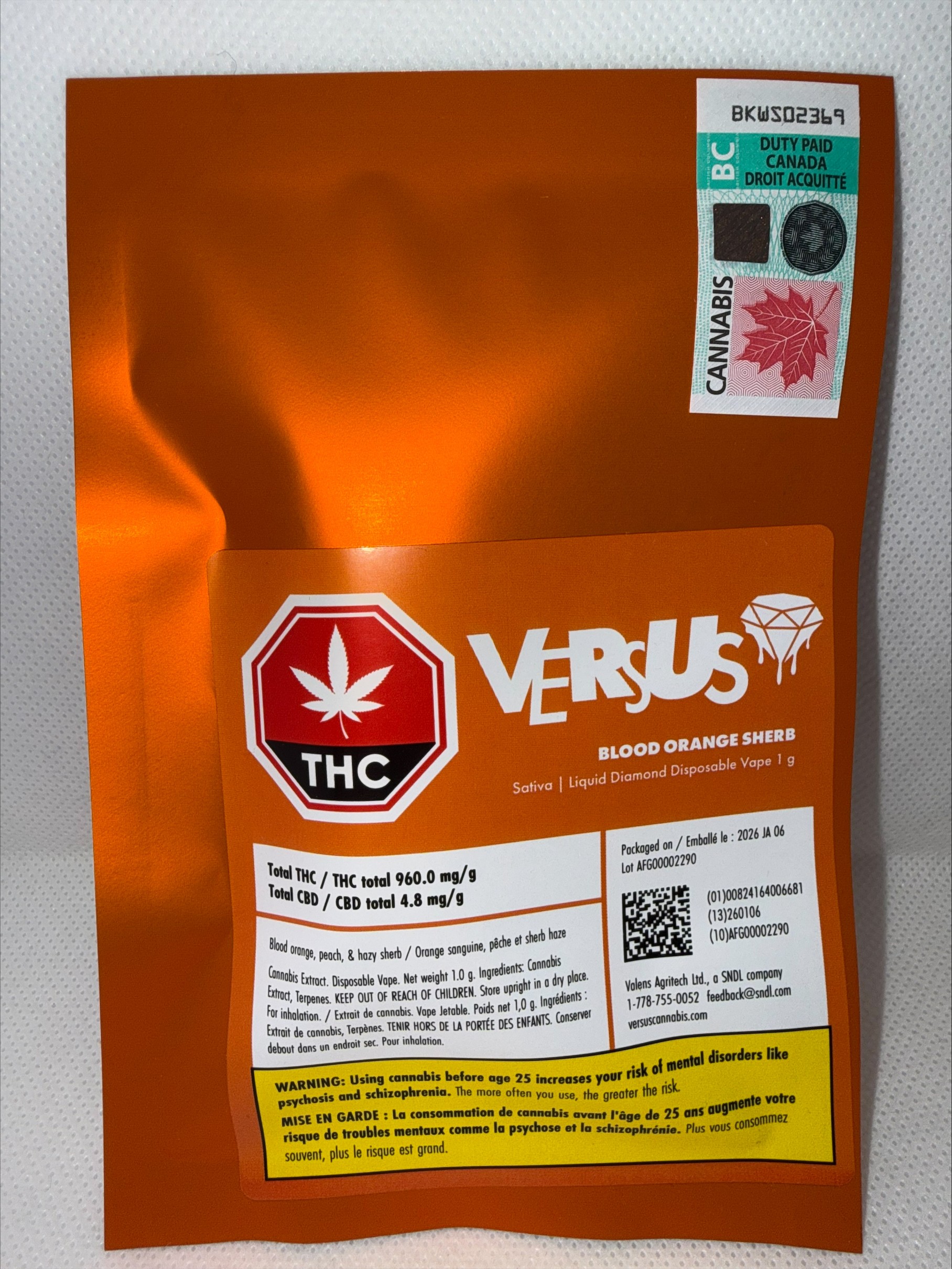 ORANGE SHERB DMD DVP
