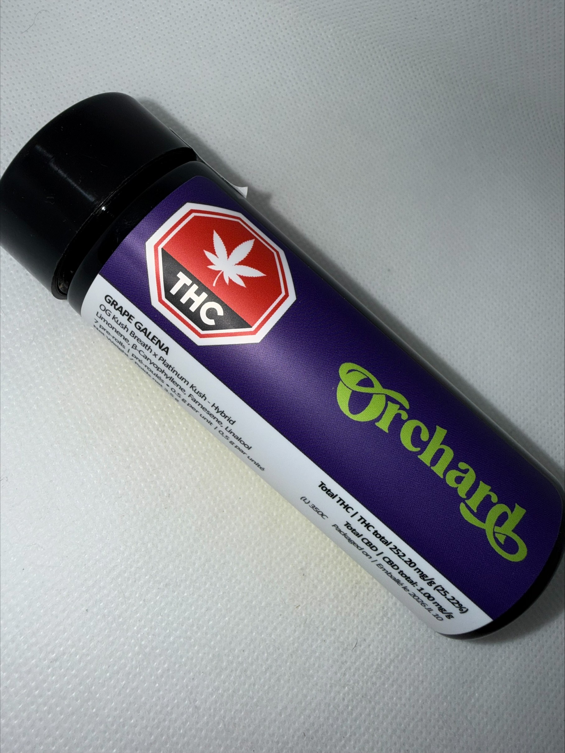 ORCHARD - GRAPE GALENA PRE-ROLLS LTO