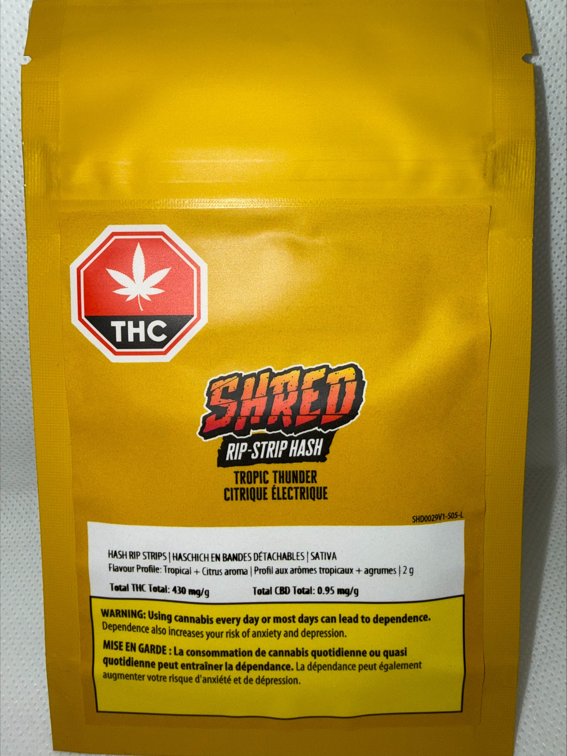 SHRED X - TROPIC THUNDER HASH RIP STRIPS
