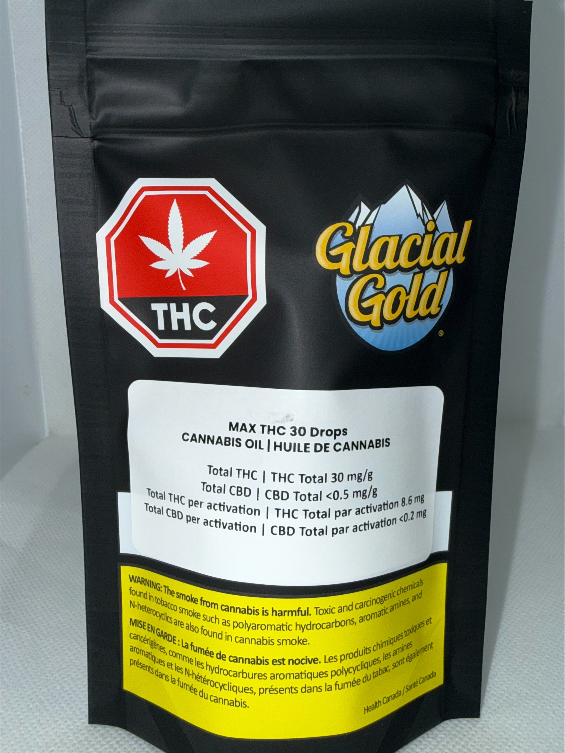 GLACIAL GOLD - MAX THC 30 DROPS