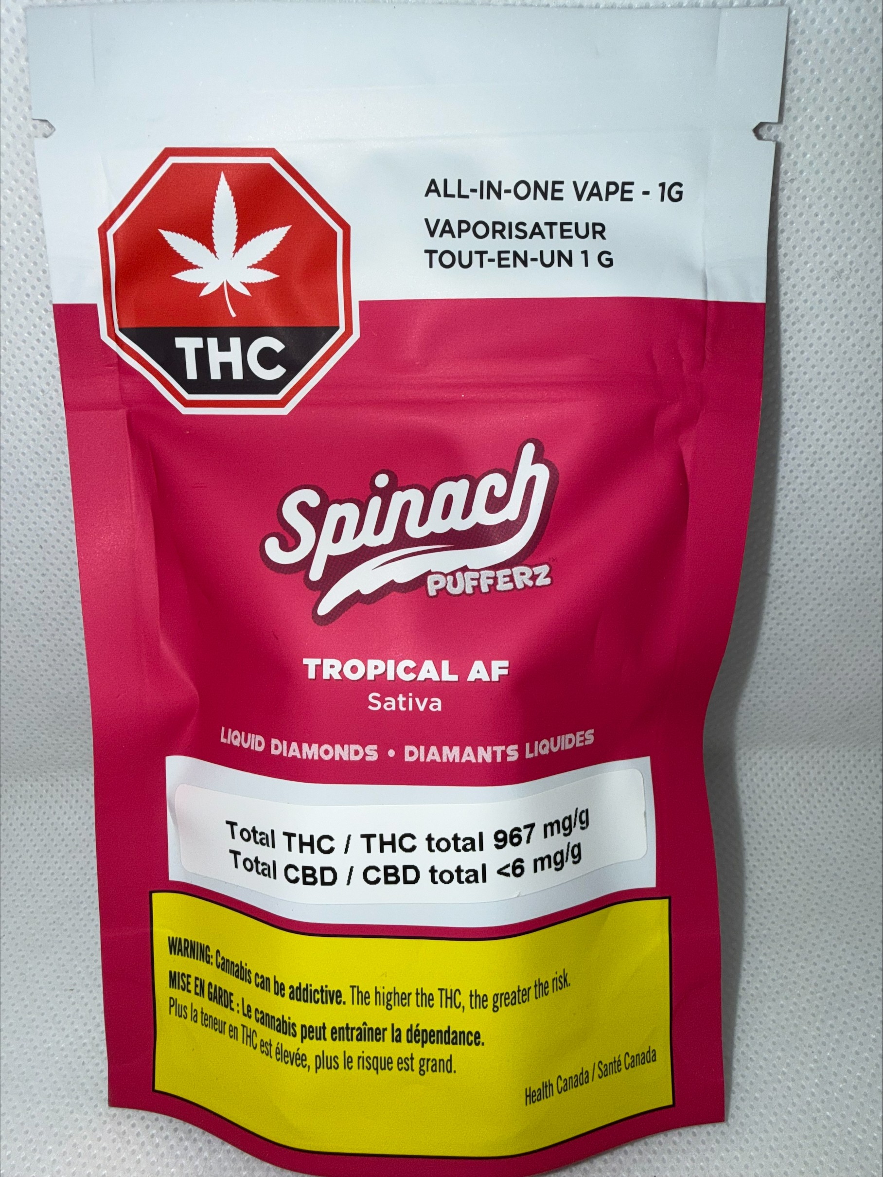 SPINACH - PUFFERZ TROPICAL AF DISPOSABLE PEN