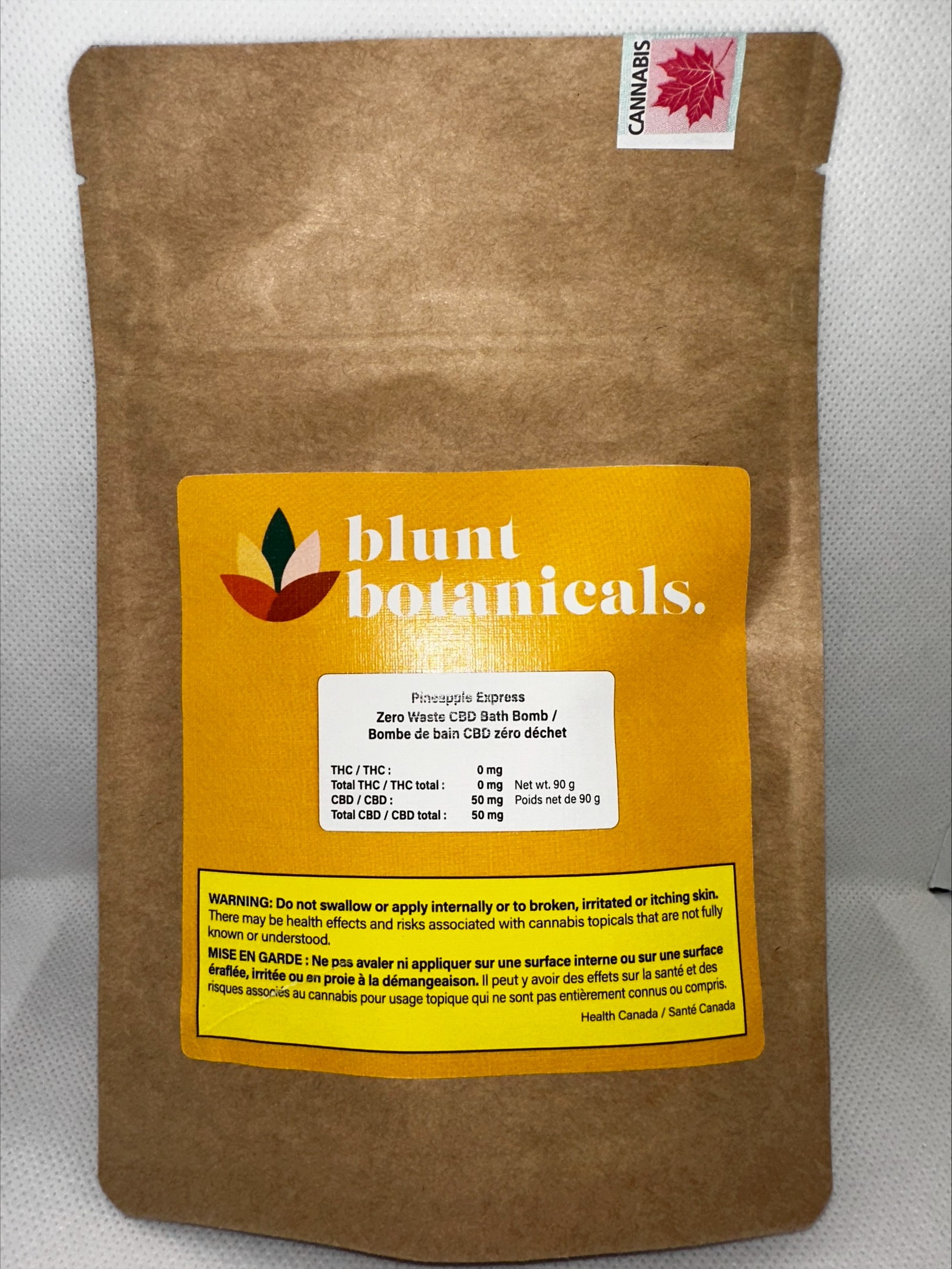 BLUNT BOTANICALS - PINEAPPLE EXPRESS ZERO WASTE BATH BOMB