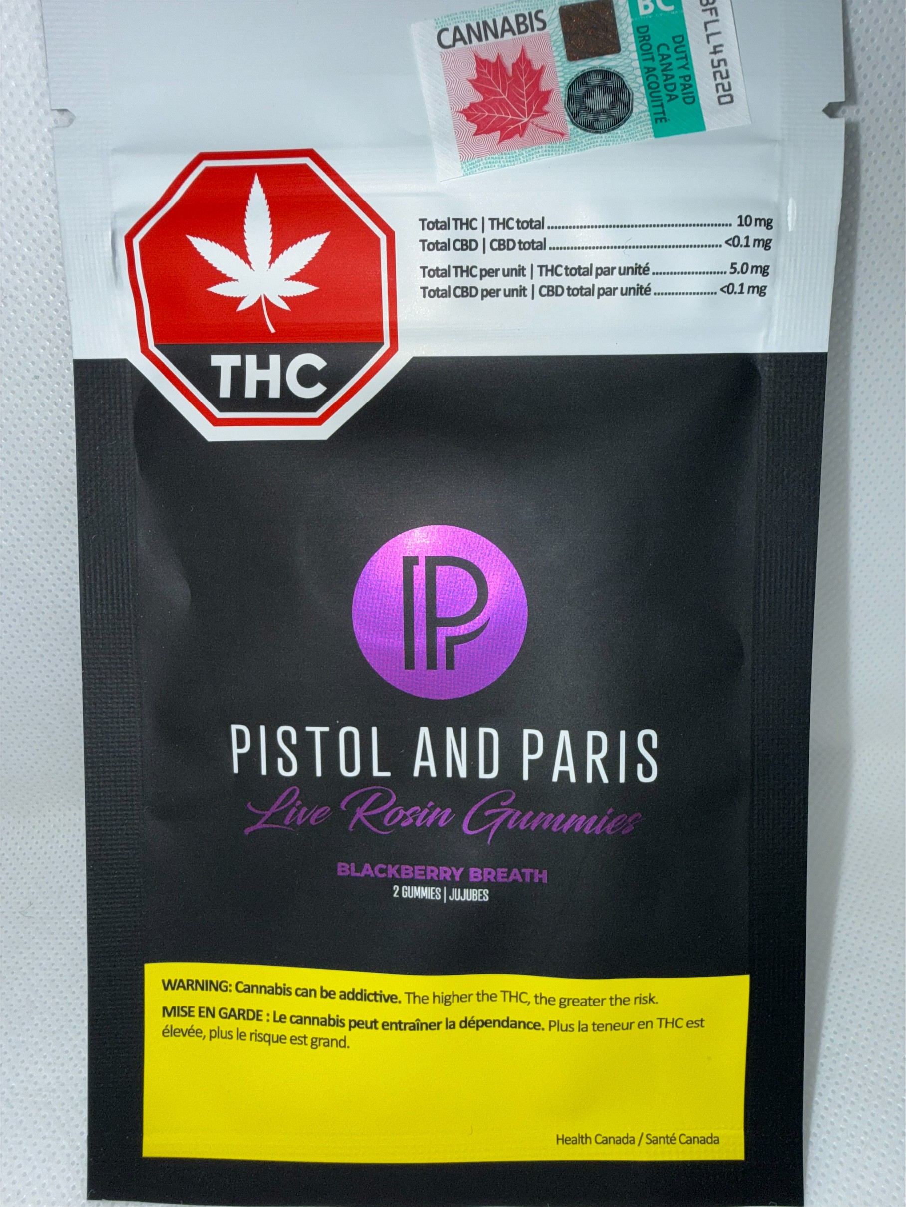 PISTOL AND PARIS - BLACKBERRY BREATH LIVE ROSIN CHEWS