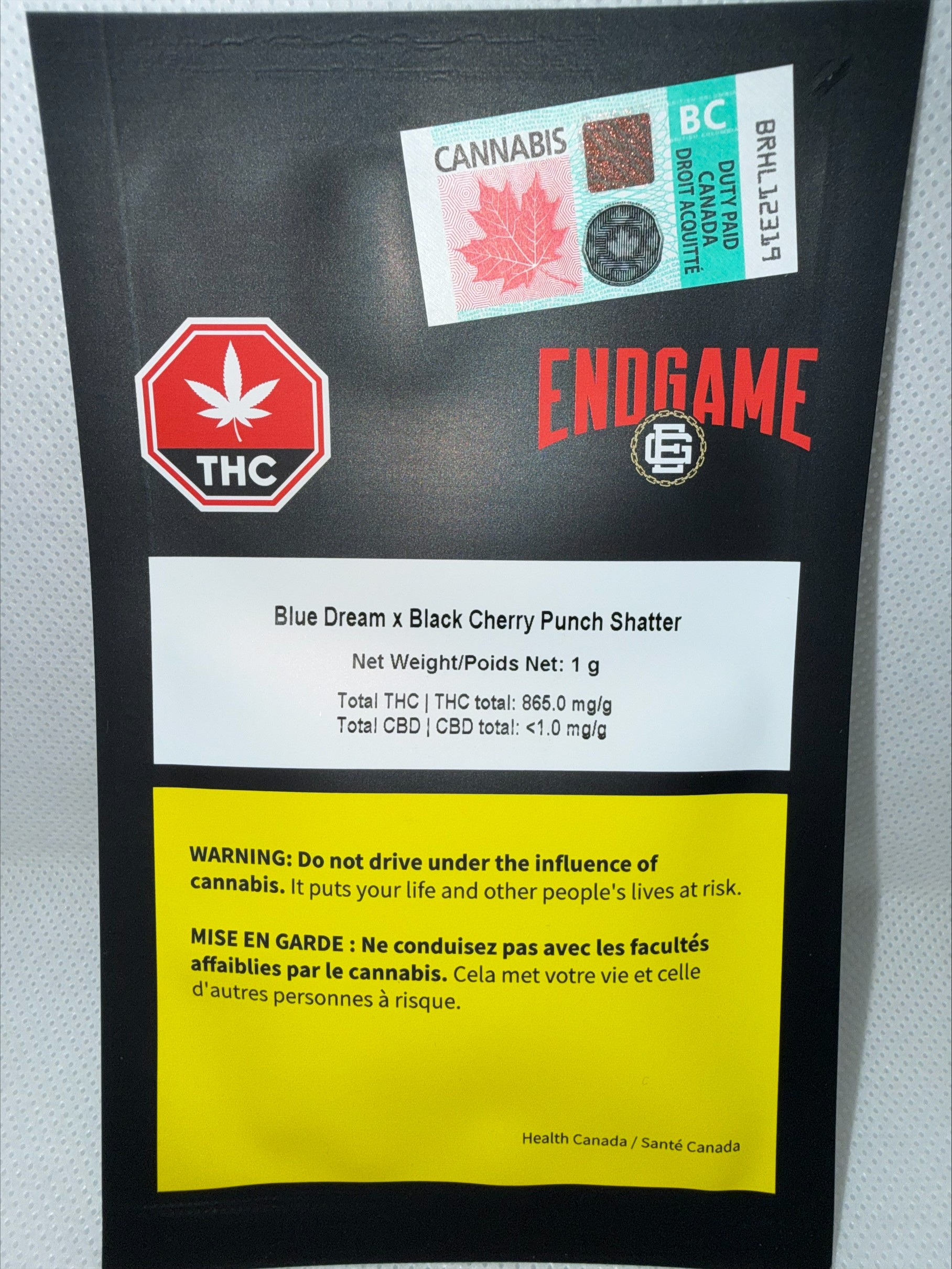 ENDGAME - BLUE DREAM X BLACK CHERRY PUNCH SHATTER