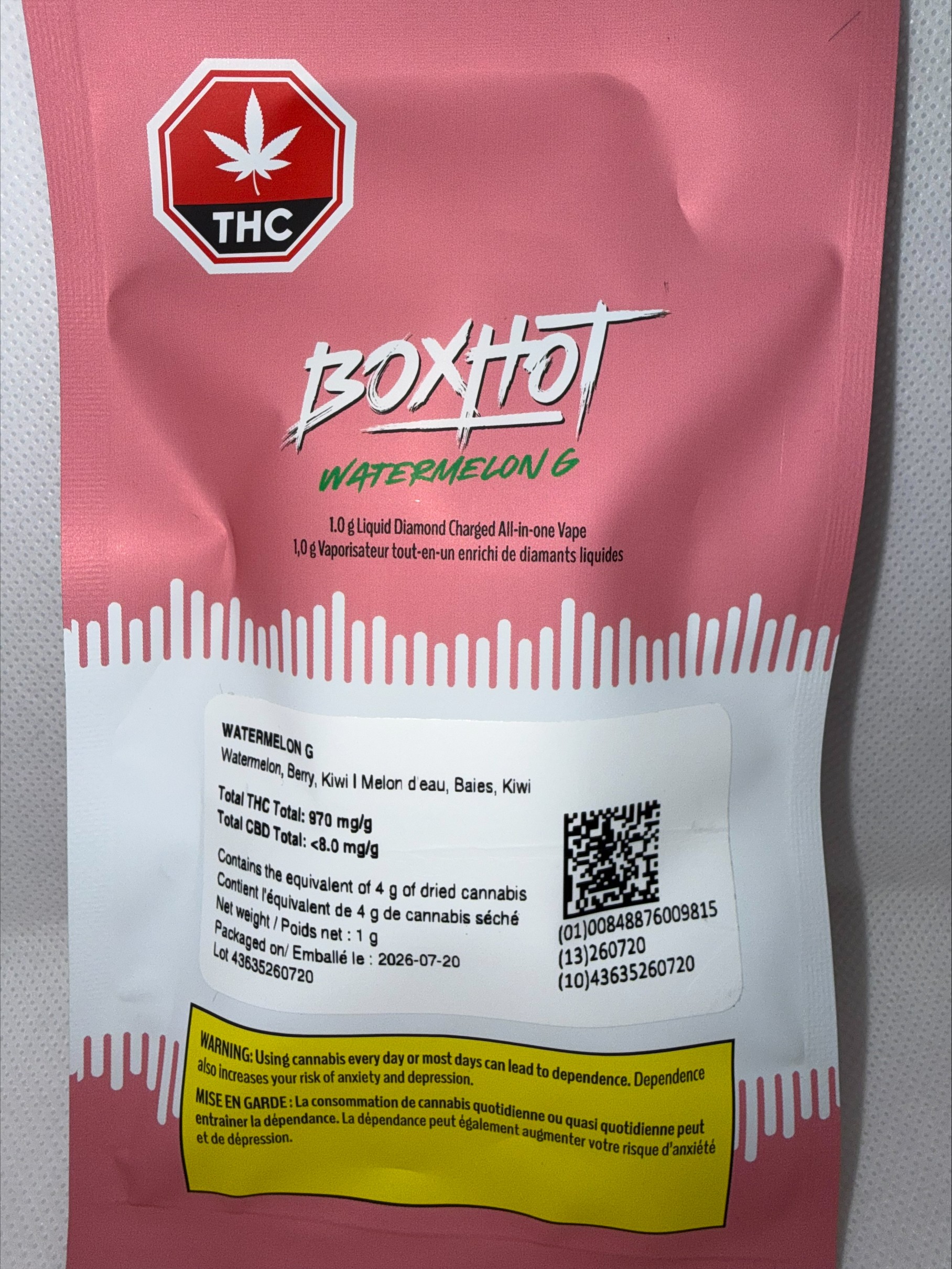 BOXHOT - HIGHLIGHTERS WATERMELON G ALL-IN-ONE VAPE