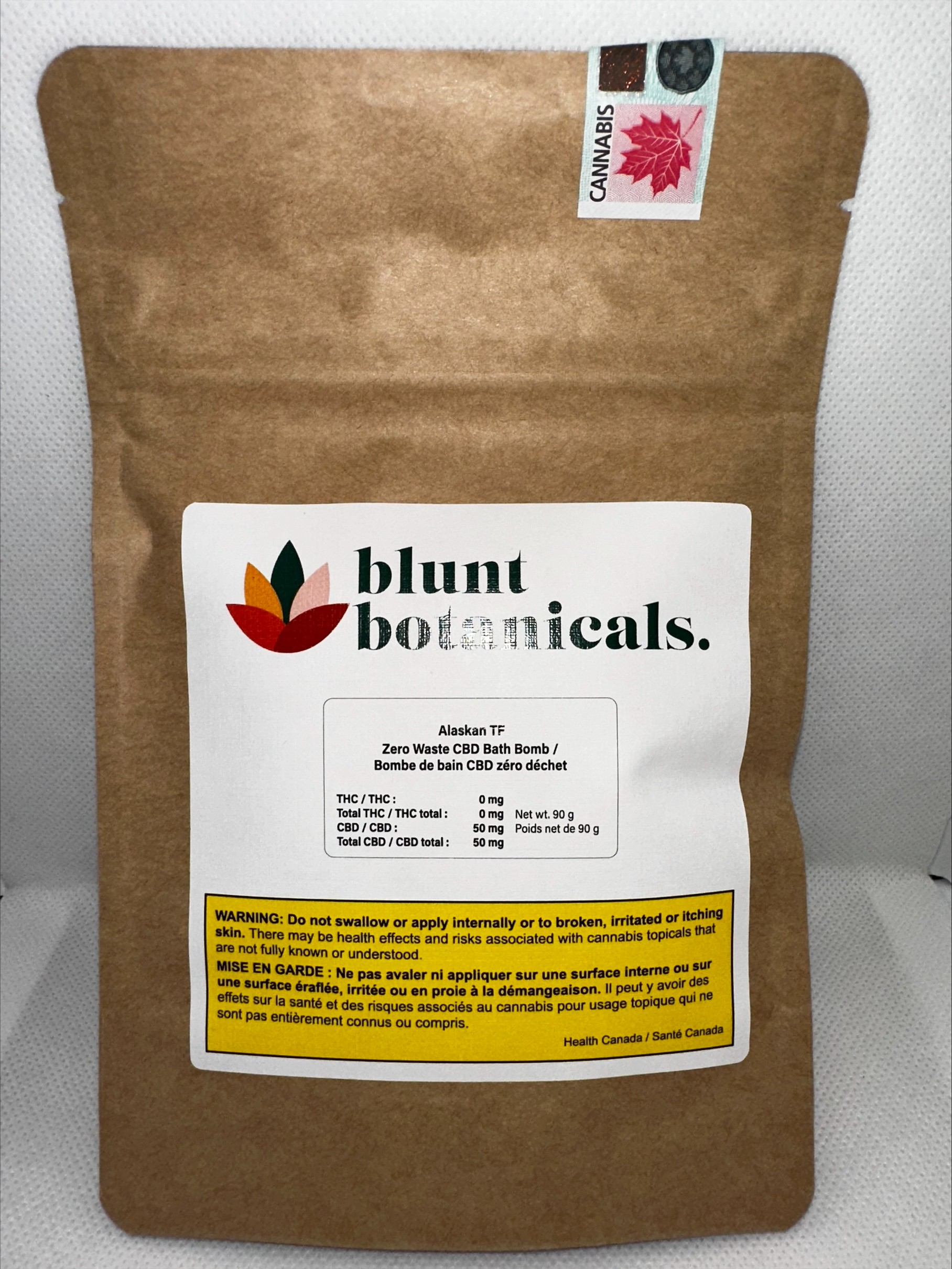 BLUNT BOTANICALS - ALASKAN TF ZERO WASTE BATH BOMB