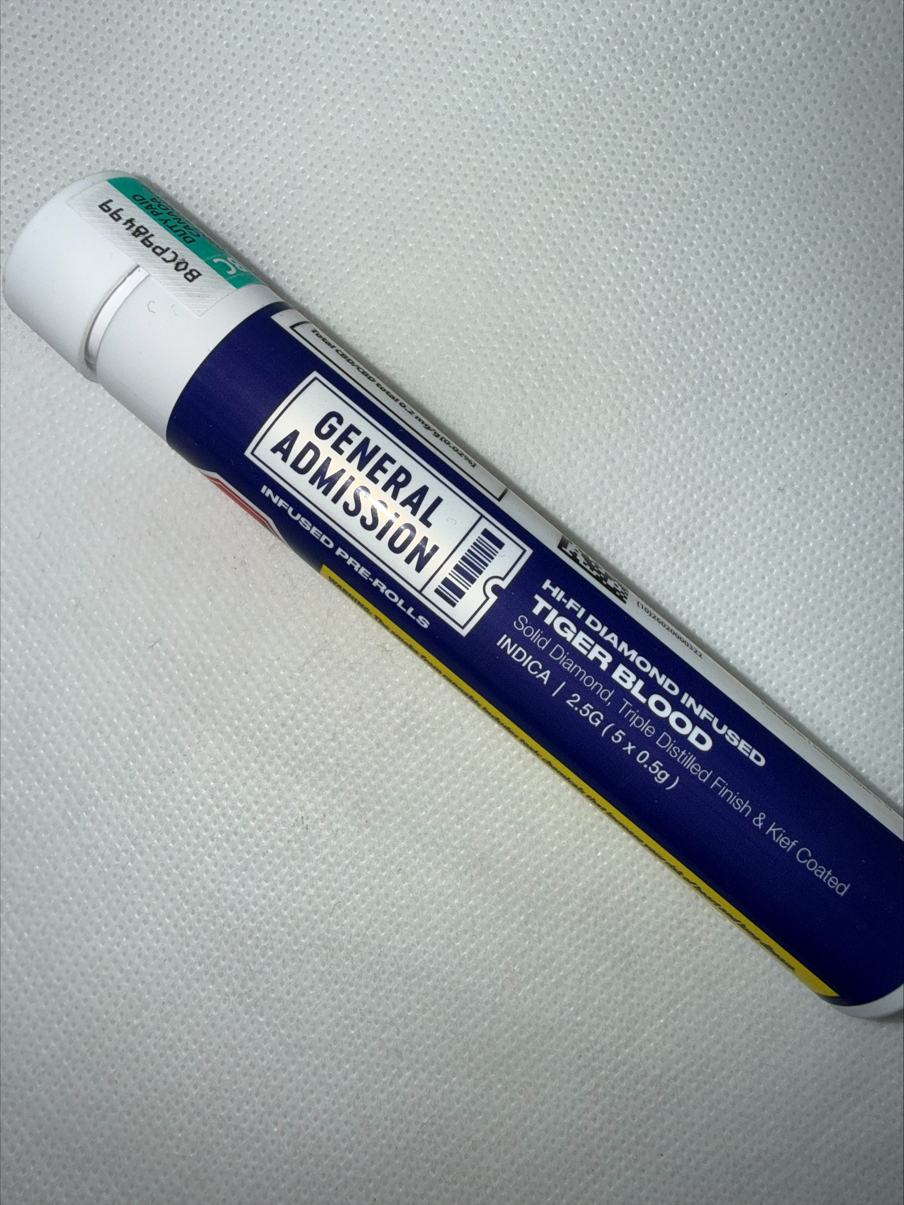 GENERAL ADMISSION - TIGER BLOOD DISTILLATE INFUSED PRE-ROLLS