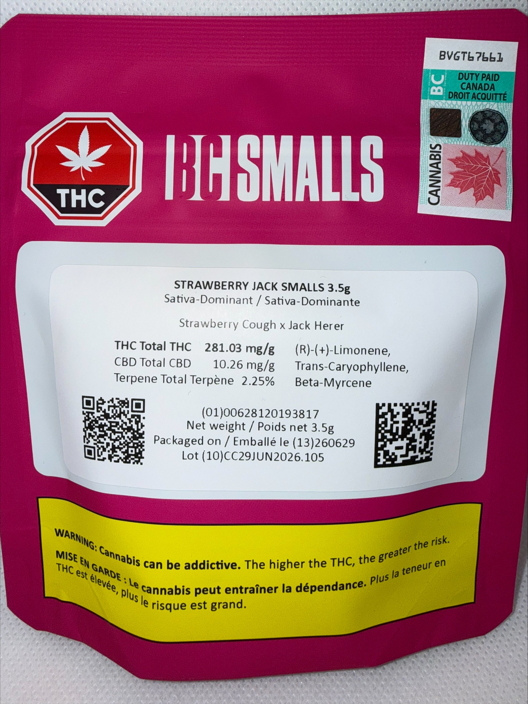 BC SMALLS - STRAWBERRY JACK SMALLS