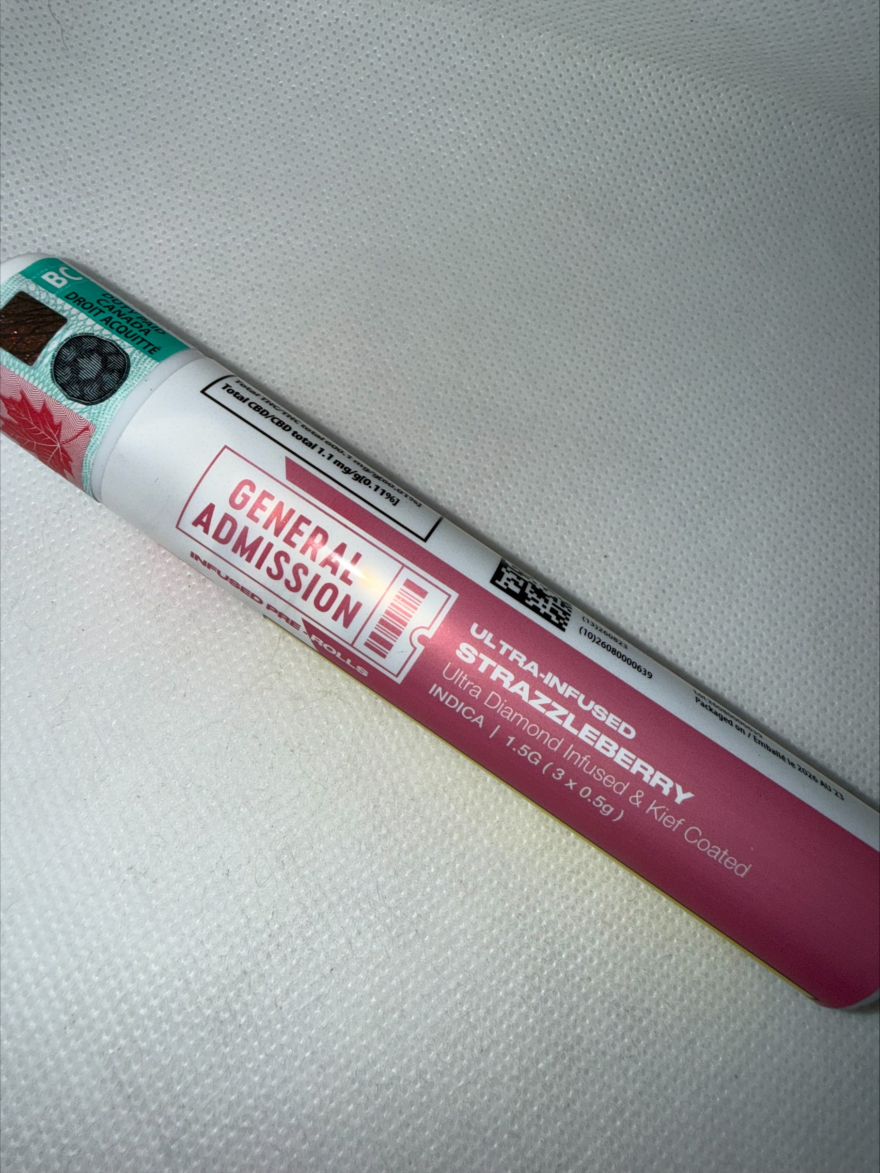 GENERAL ADMISSION - STRAZZLEBERRY DIAMOND INFUSED PRE-ROLLS