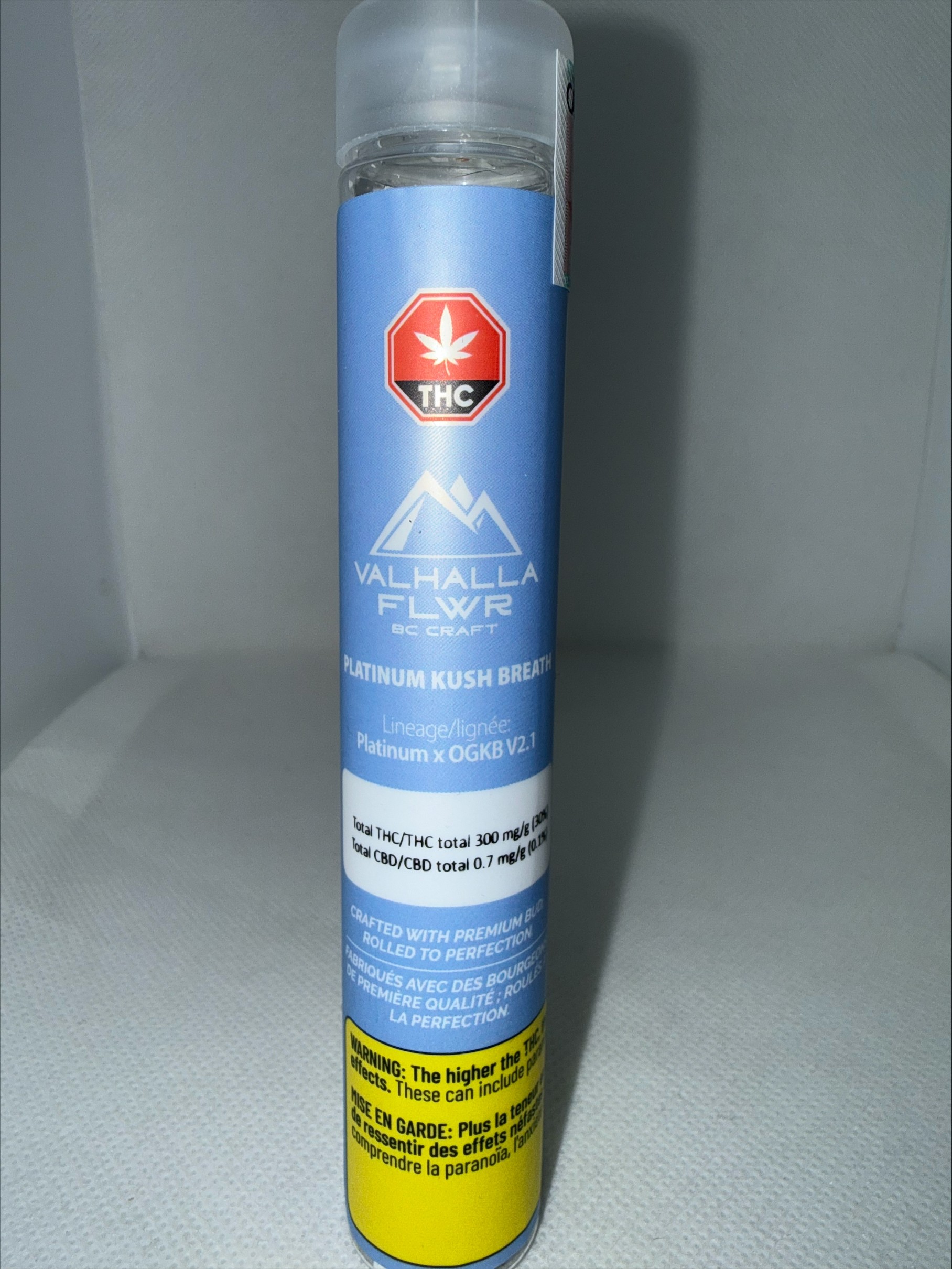 VALHALLA FLWR - PLAT KUSH BREATH PRE-ROLLS