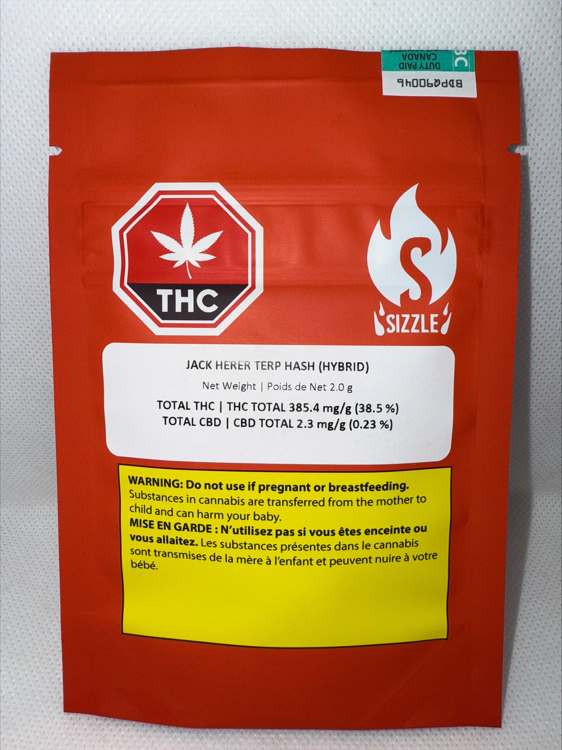 SIZZLE - TERP HASH - HYBRID