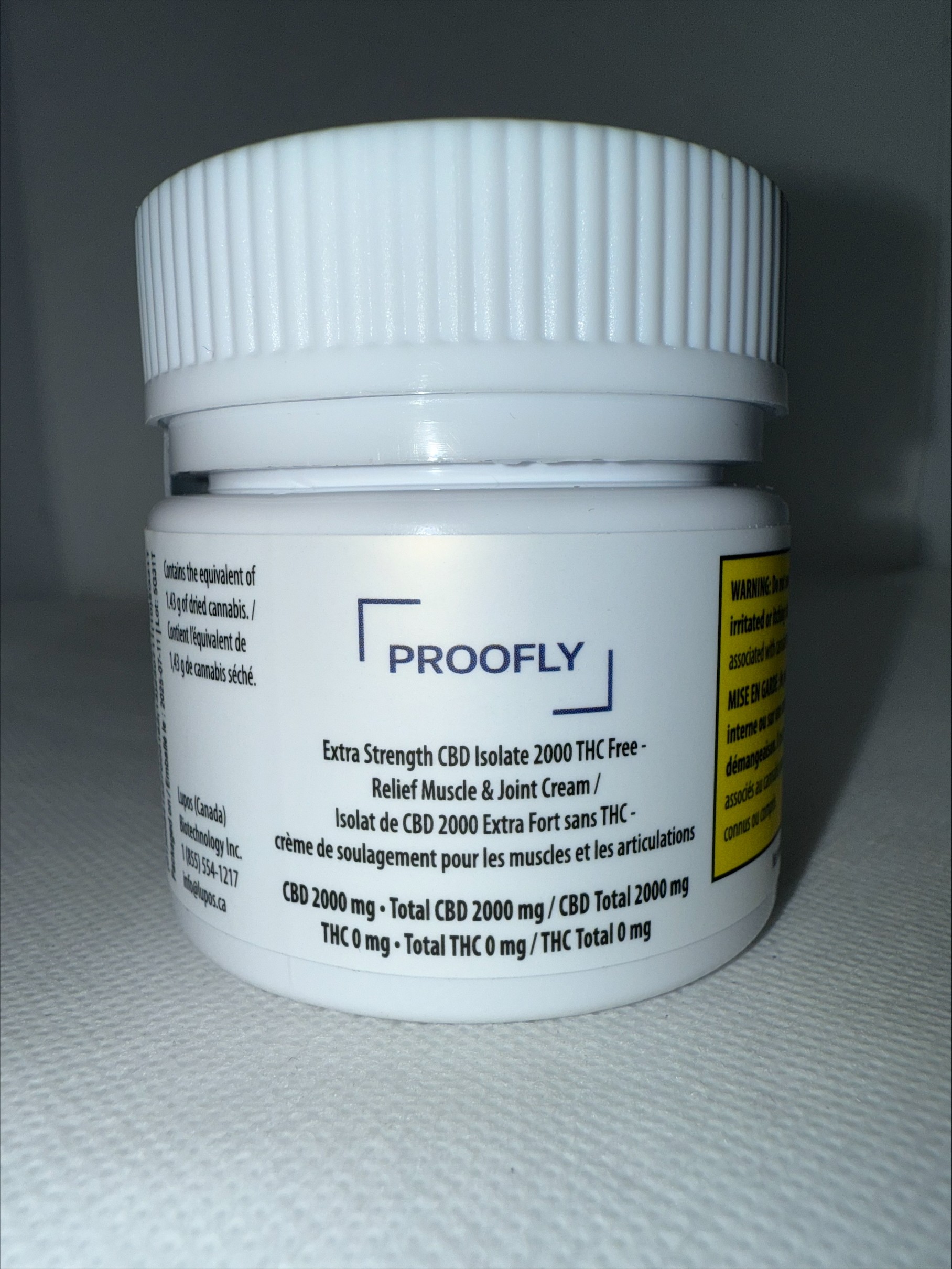 PROOFLY - EXTRA STRENGTH CBD 2000 RELIEF MUSCLE JOINT CREAM