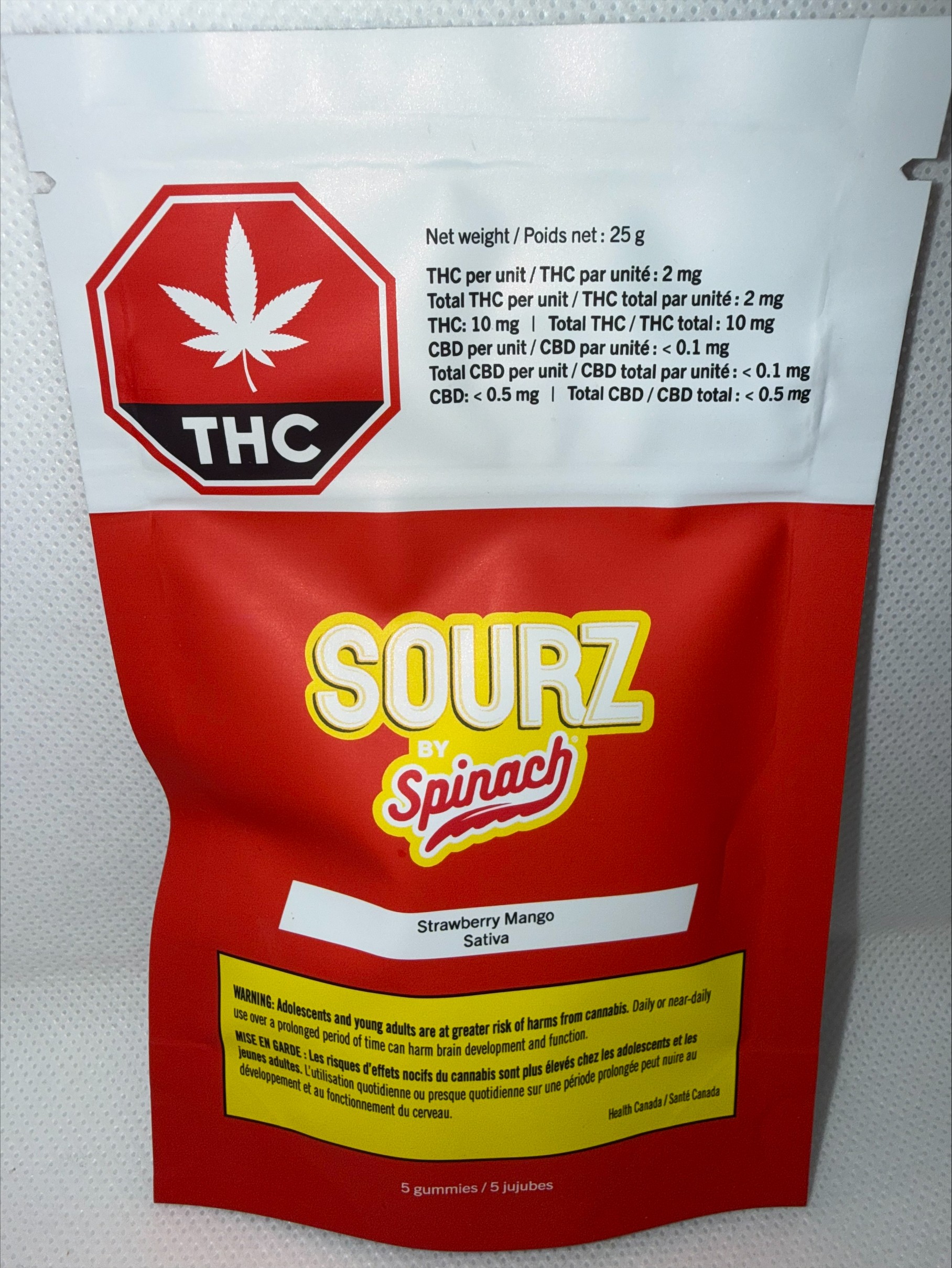 SPINACH - STRAWBERRY MANGO SATIVA SOURZ