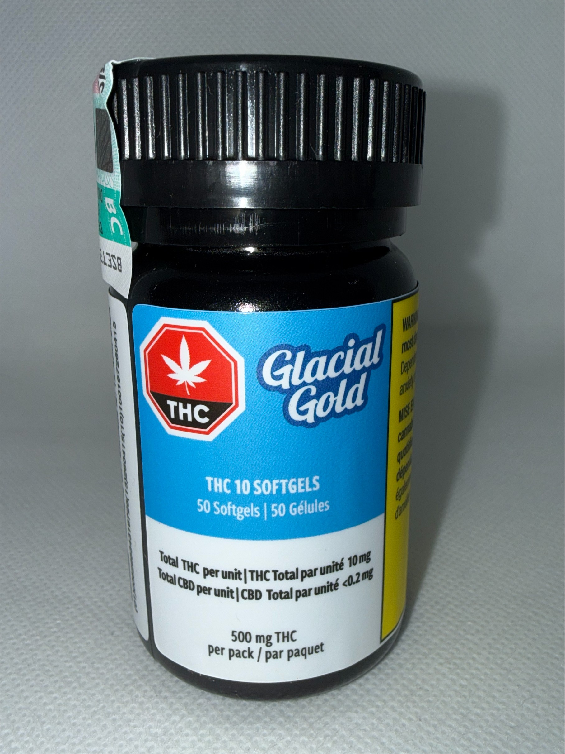 GLACIAL GOLD - THC 10 SOFTGELS