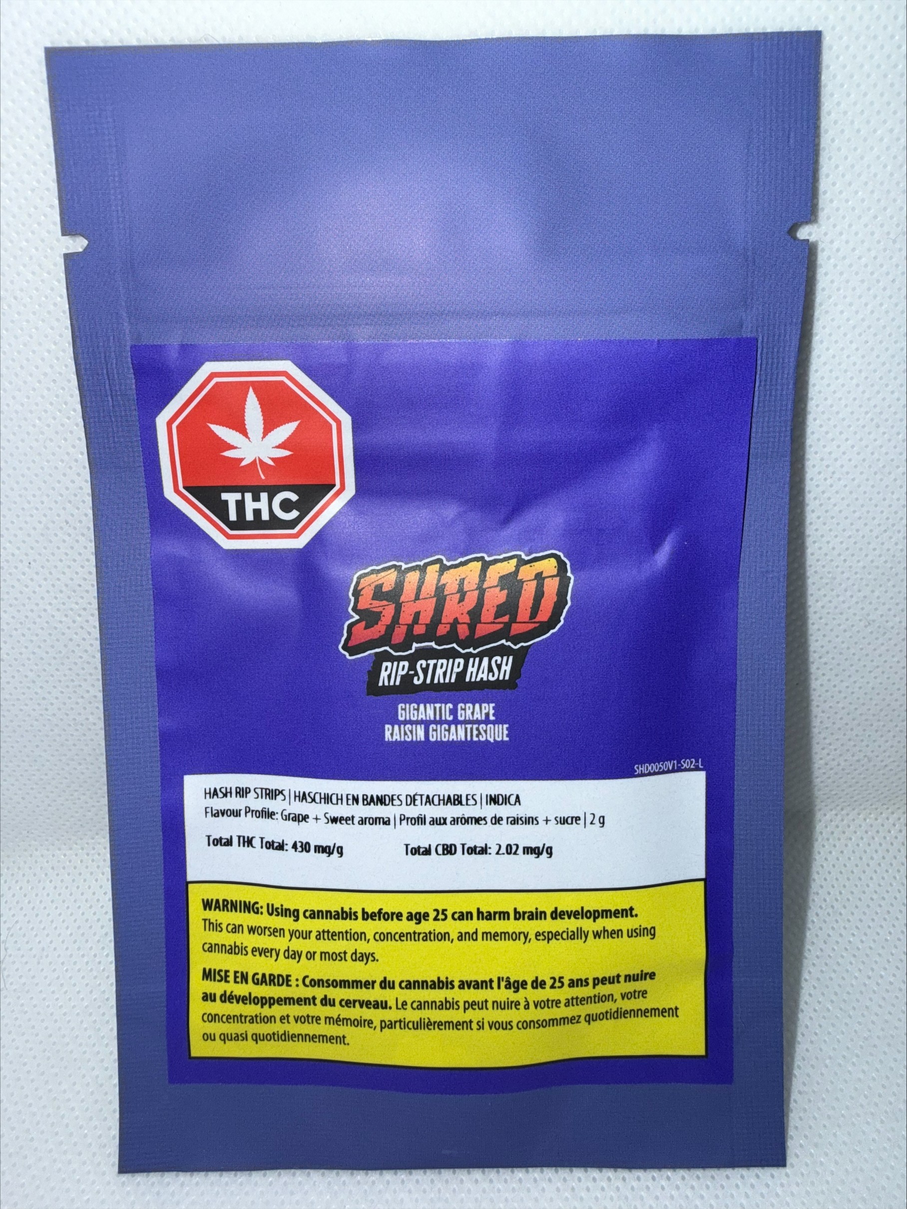 SHRED - SHRED GIGANTIC GRAPE HASH RIP STRIPS