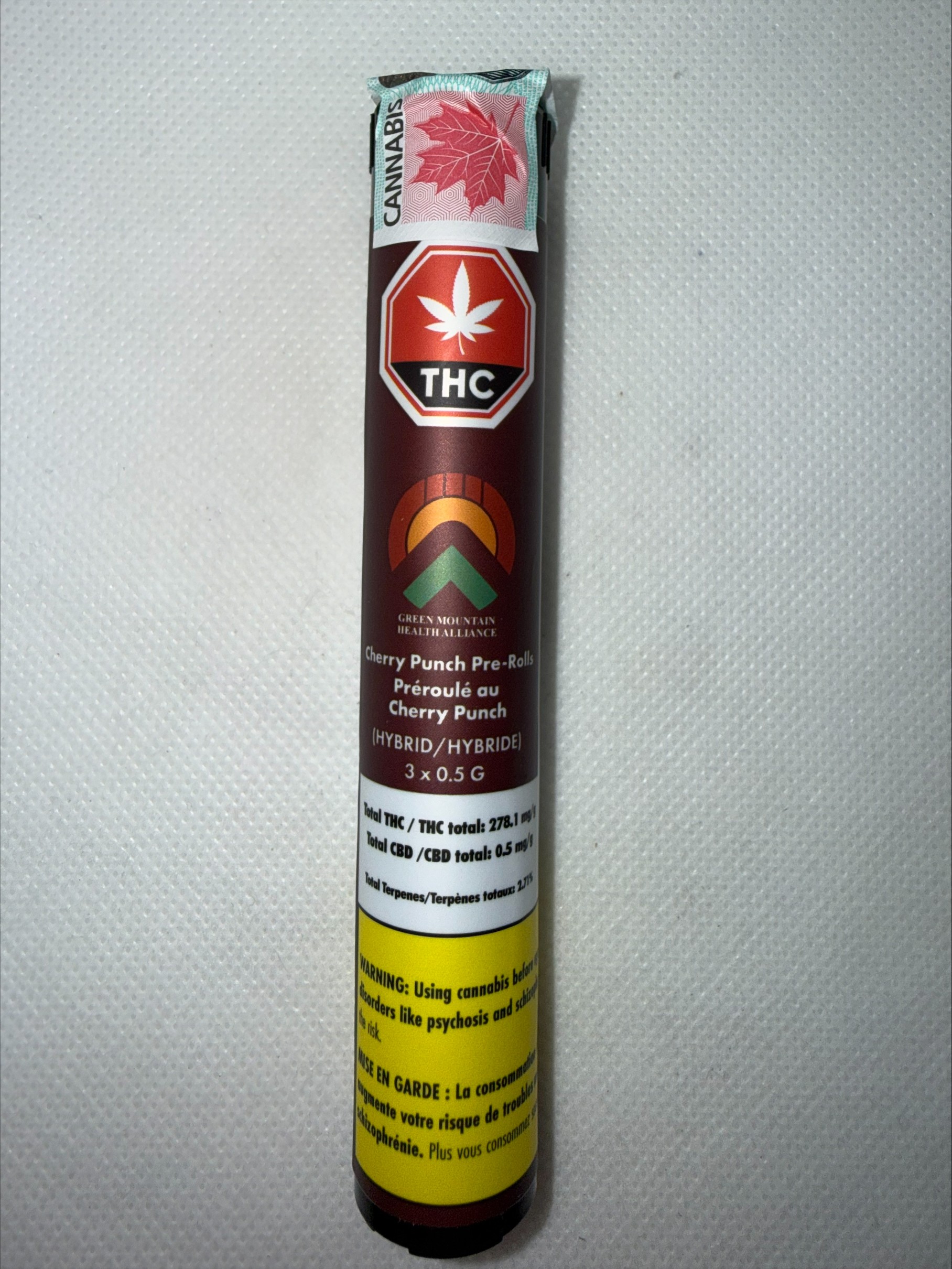GREEN MOUNTAIN HEALTH ALLIANCE - CHERRY PUNCH PRE-ROLLS