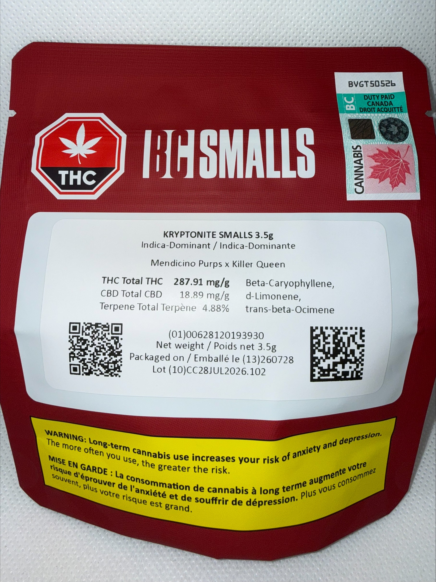 BC SMALLS - KRYPTONITE SMALLS LTO