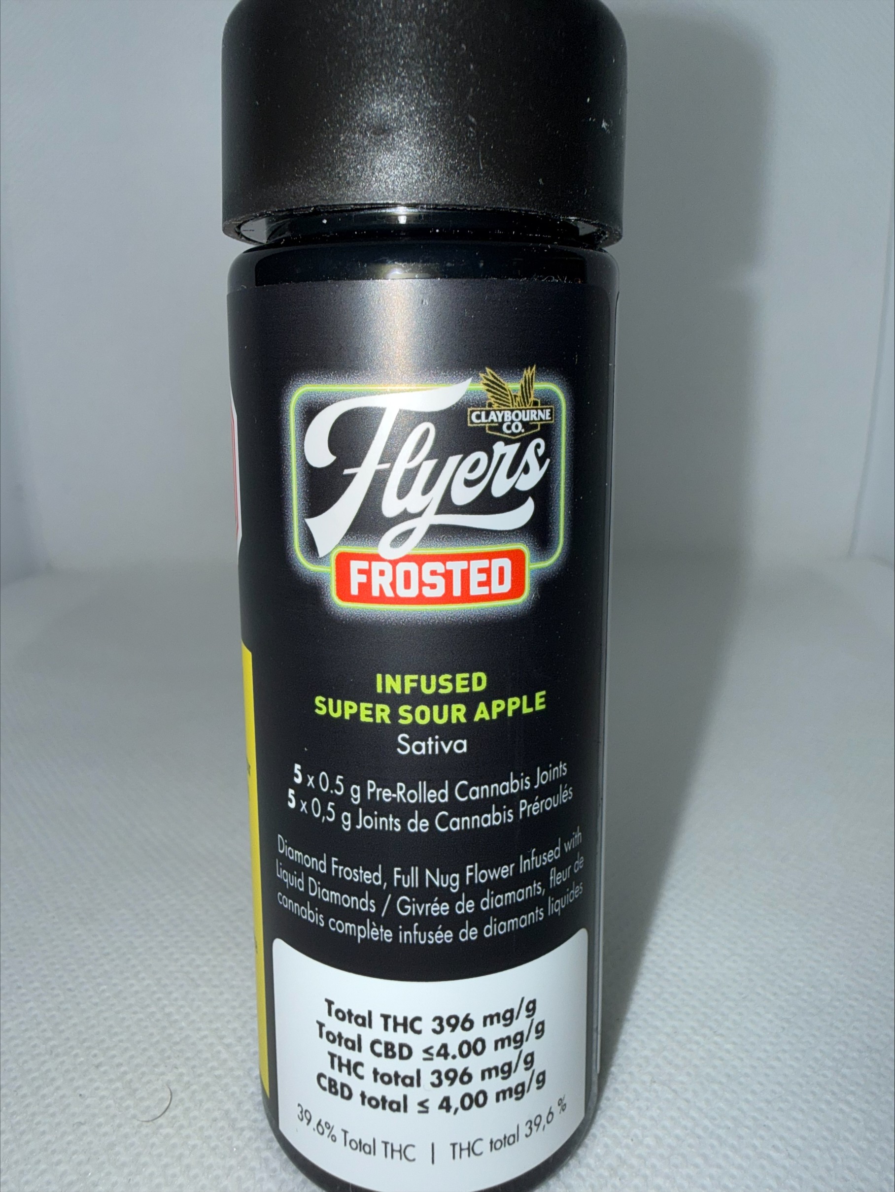CLAYBOURNE - FROSTED FLYERS SUPER SOUR APPLE INFUSED PRE-ROLLS