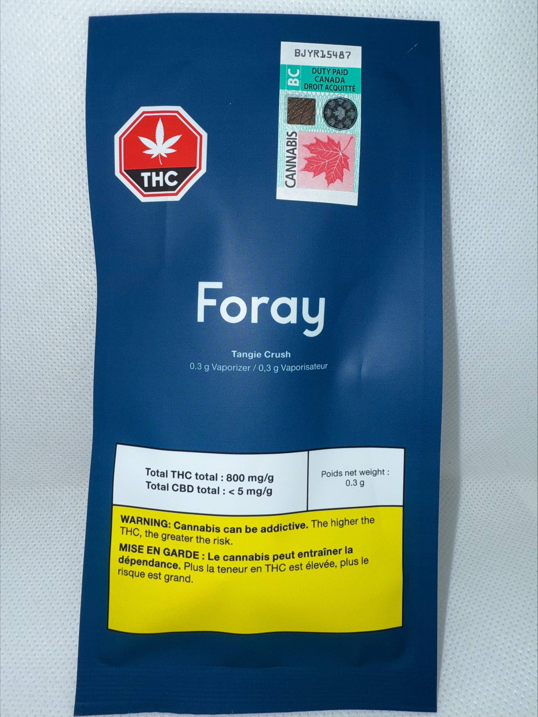 FORAY - TANGIE CRUSH DISPOSABLE VAPE PEN