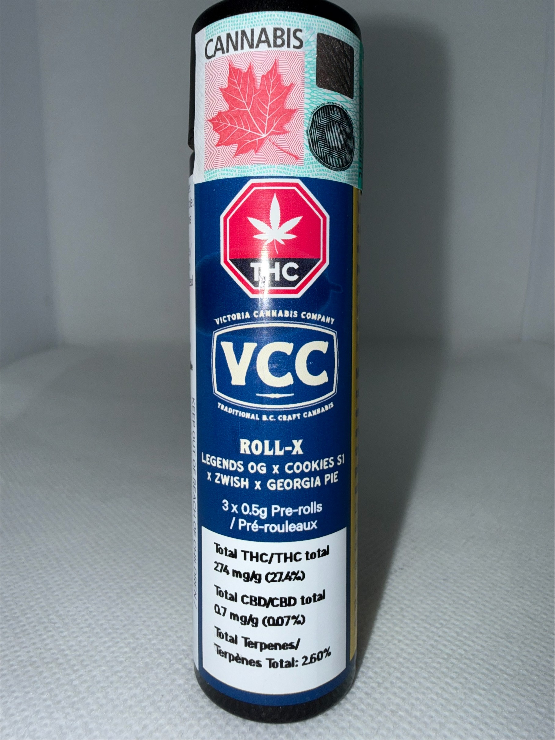VICTORIA CANNABIS COMPANY - ROLL-X PRE-ROLLS