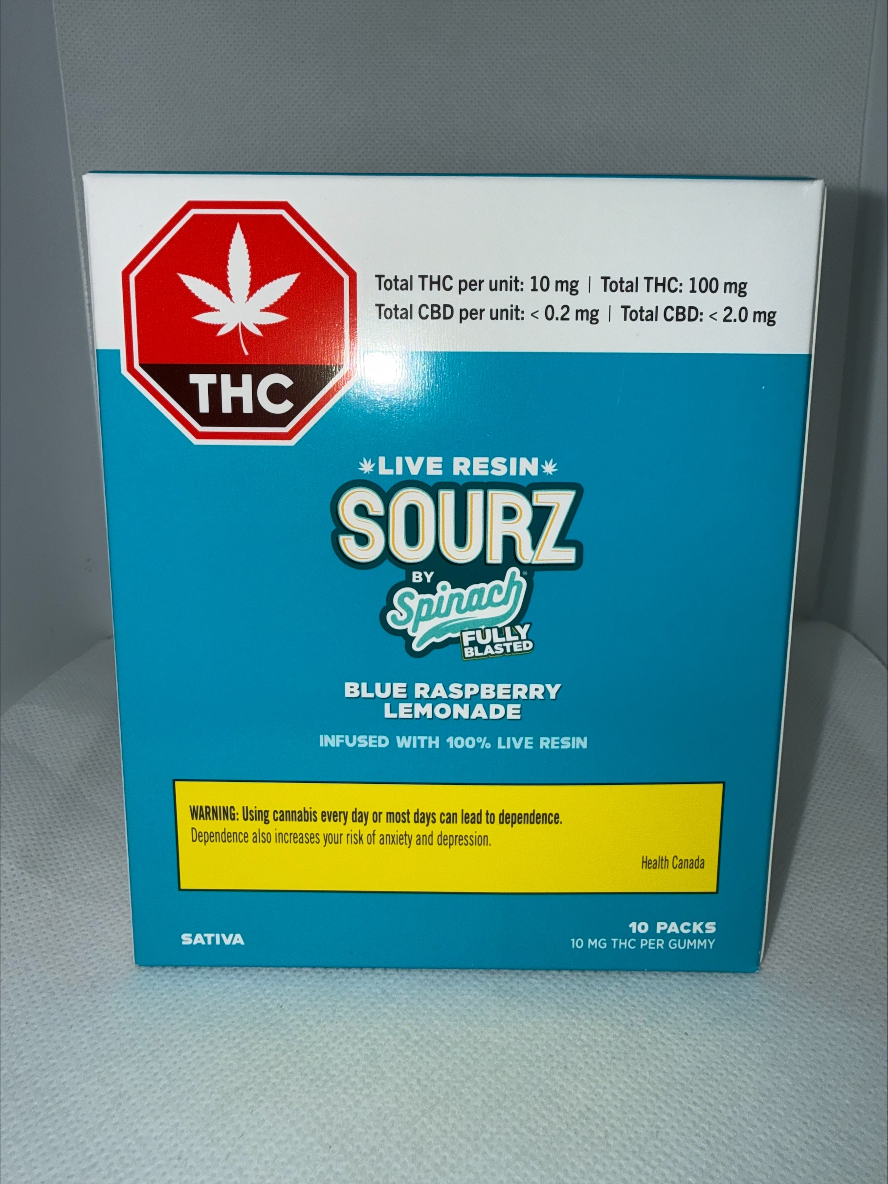 SOURZ BY SPINACH - FULLY BLASTED BLUE RASPBERRY LEMONADE LRE CHEWS