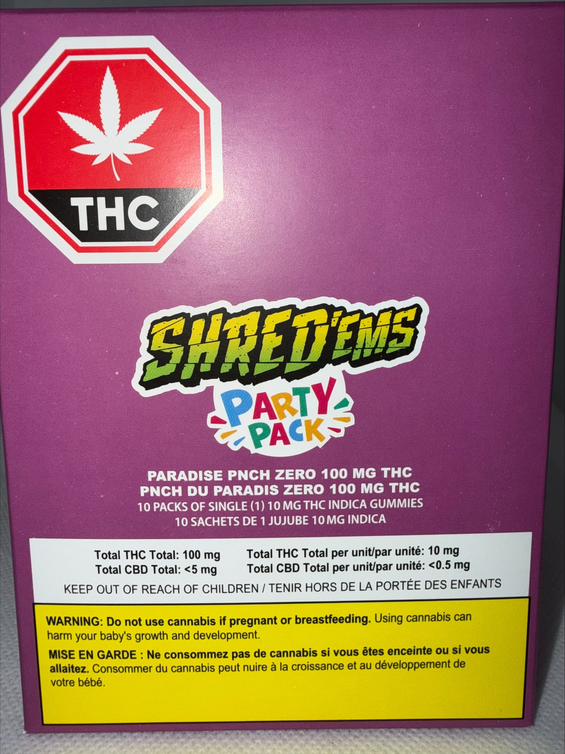 SHRED'EMS - PARADISE PNCH ZERO PARTY PACK GUMMIES MULTI