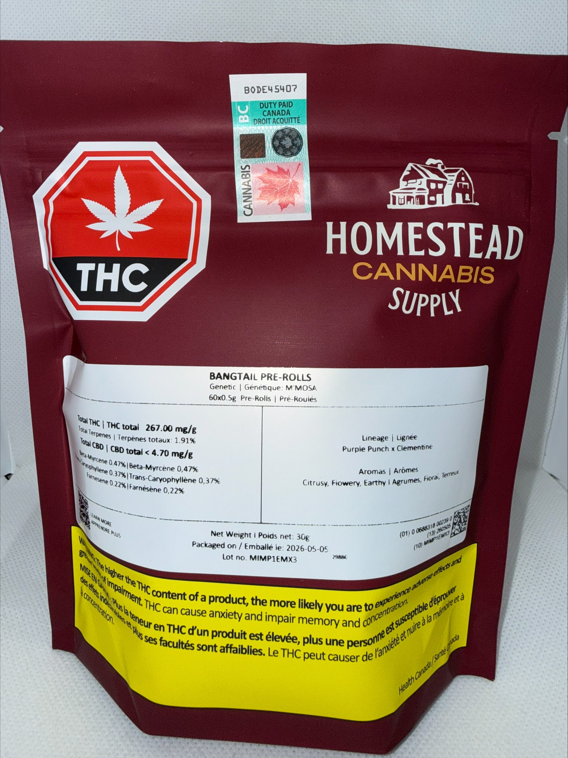 HOMESTEAD - BANGTAIL PRE-ROLLS