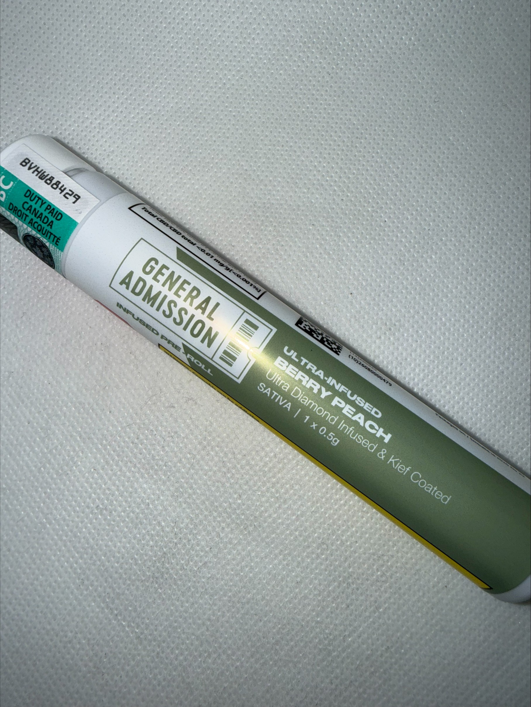 GENERAL ADMISSION - BERRY PEACH DIAMOND INFUSED PRE-ROLL