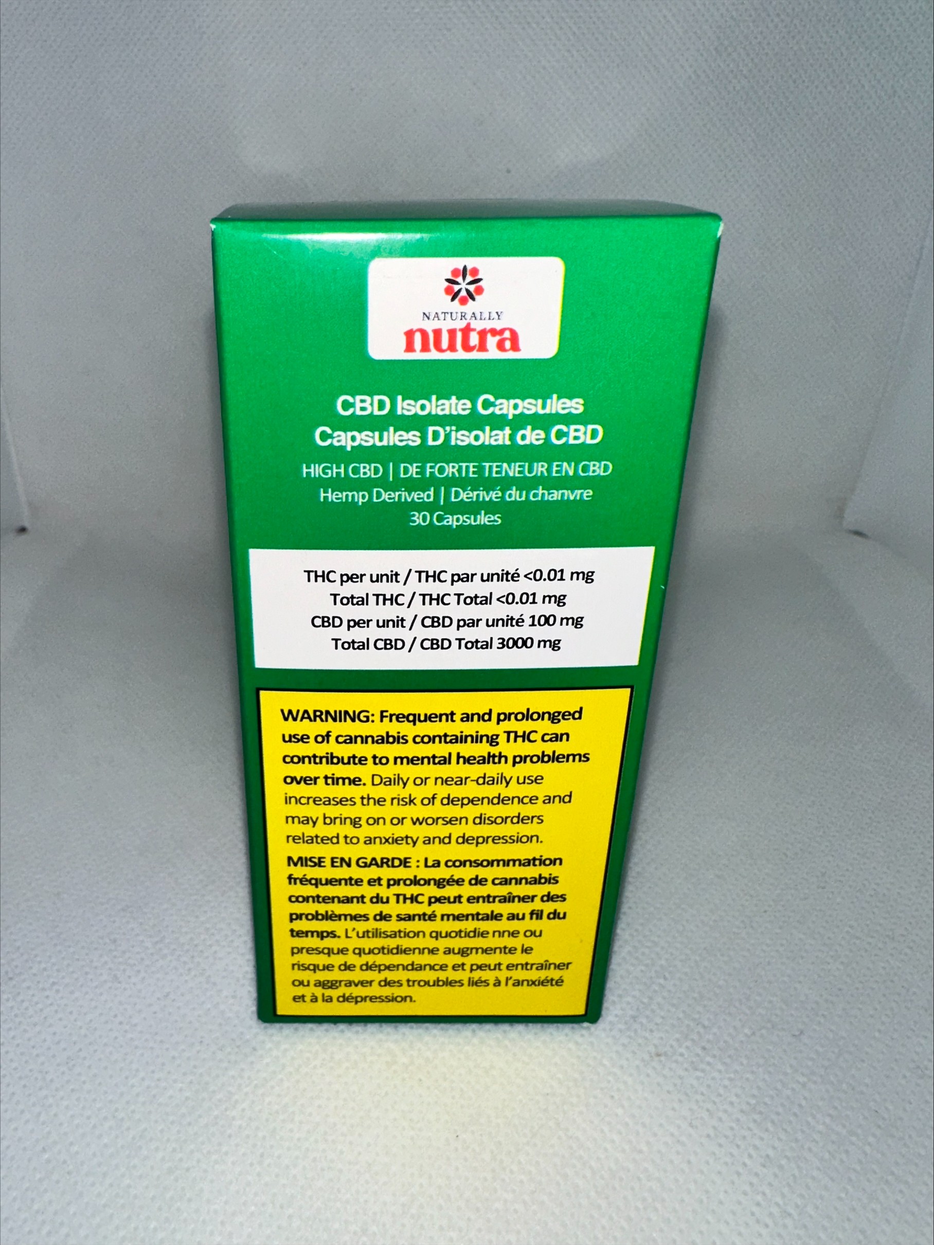 NATURALLY NUTRA - 100MG CBD CAPSULES