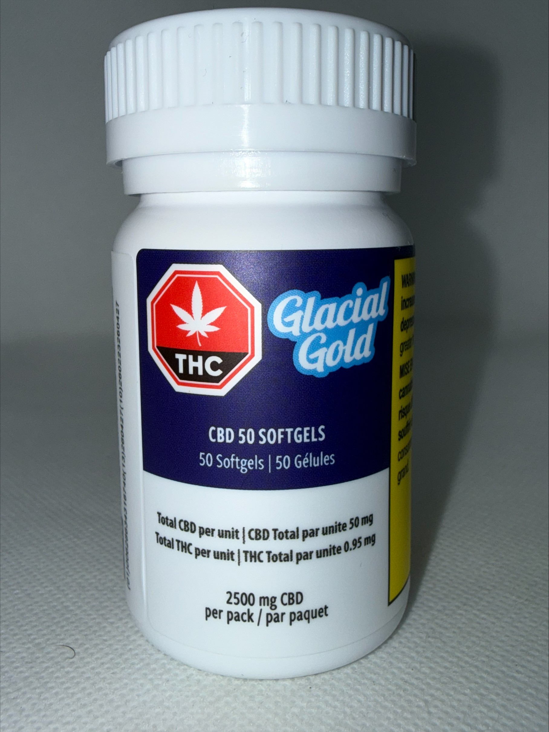 GLACIAL GOLD - CBD 50 SOFTGELS