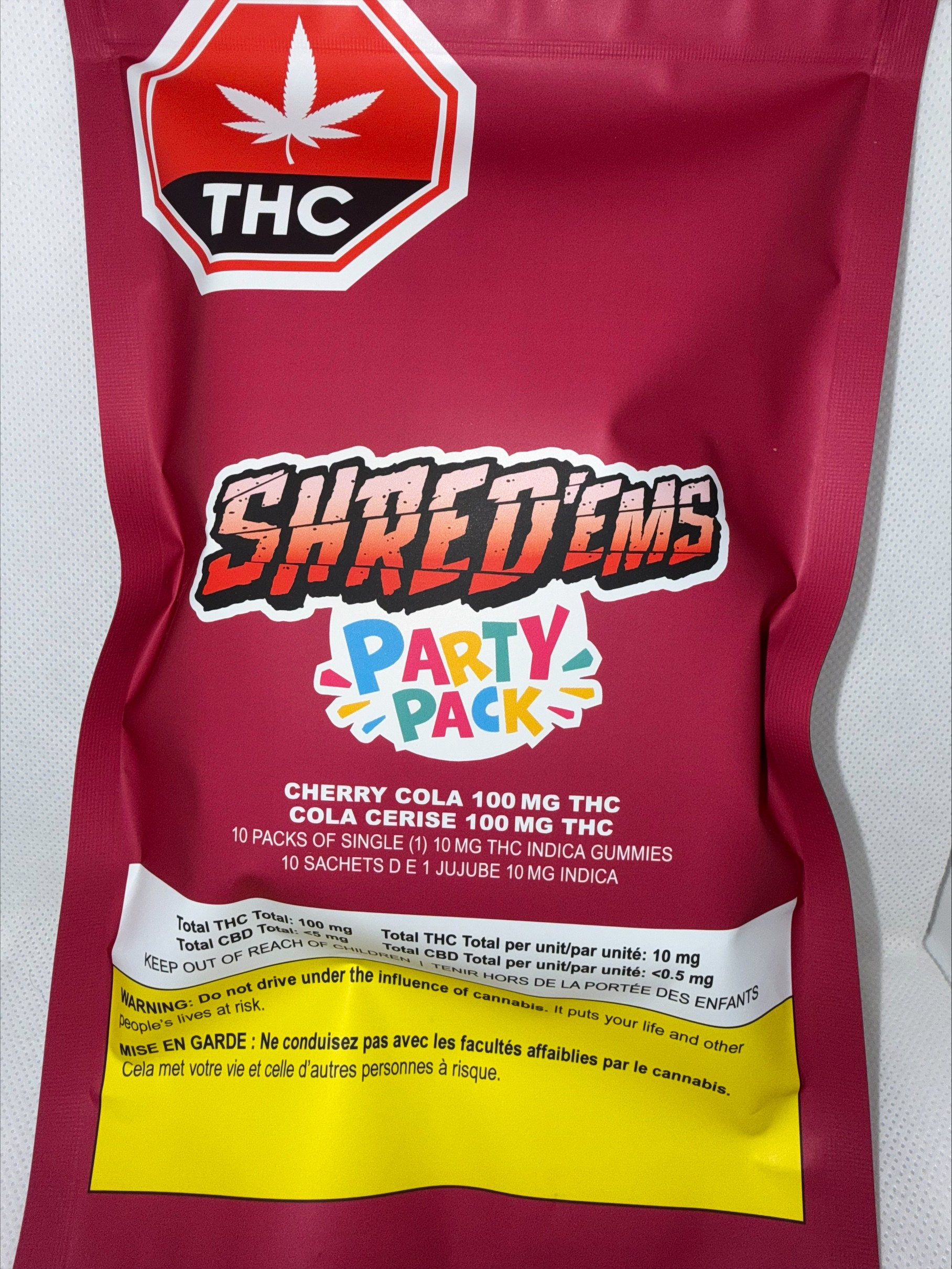 SHRED'EMS - SHRED'EMS CHERRY COLA MAX10 PARTY PACK CHEWS