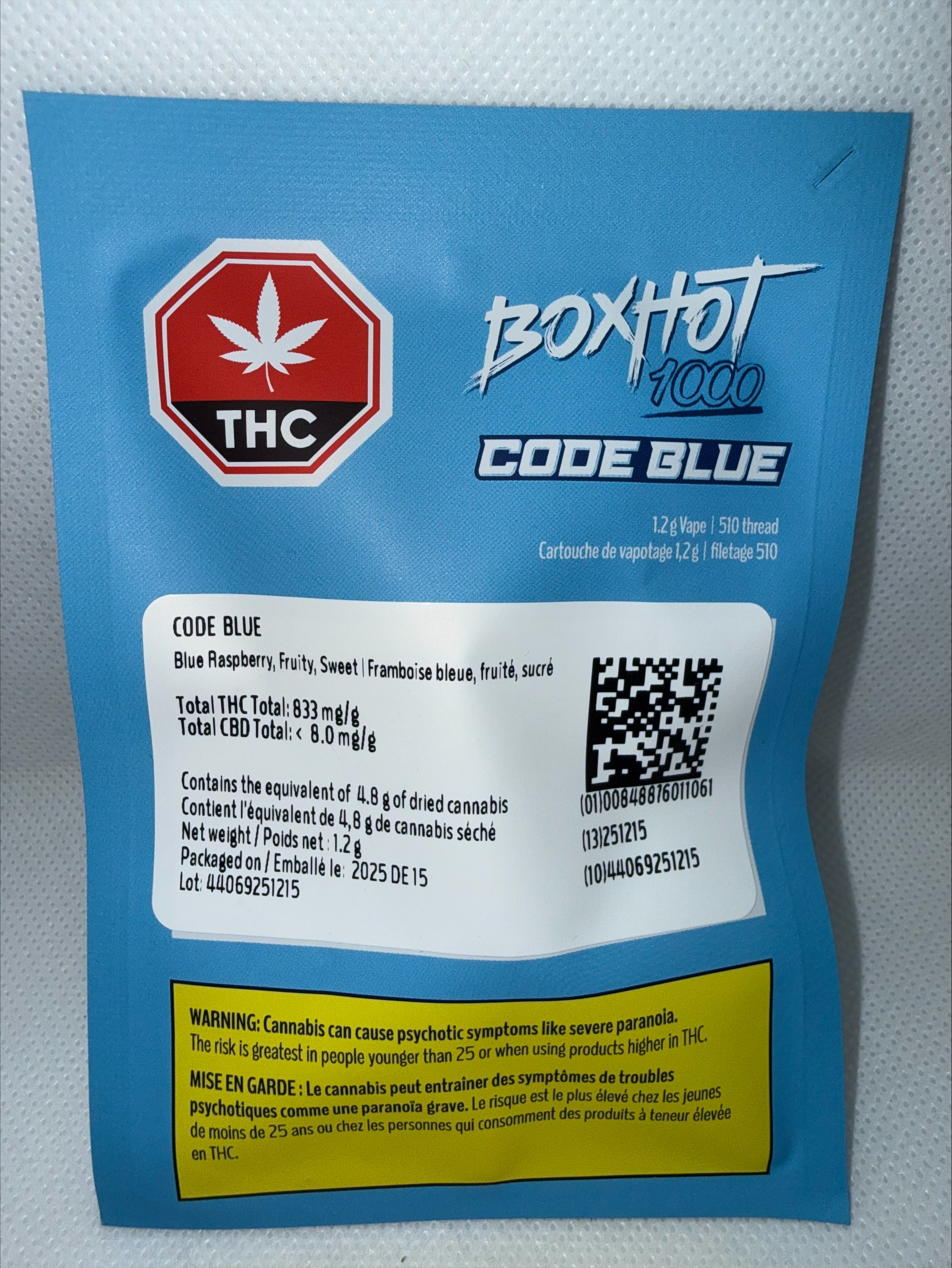 CODE BLUE 510 VAPE 1.2GRAM
