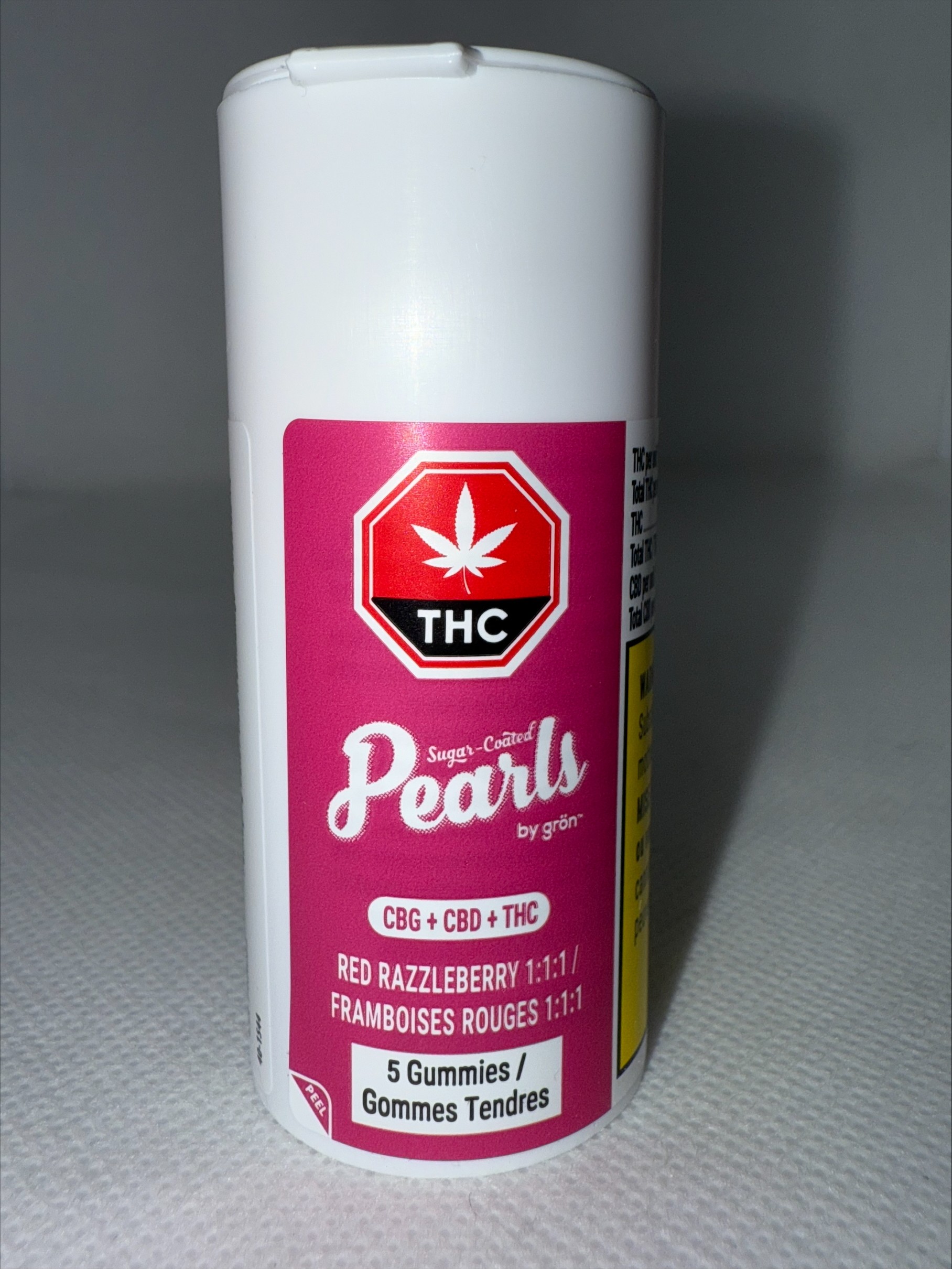 PEARLS BY GRON - RED RAZZLEBERRY CBG/CBD/THC CHEWS
