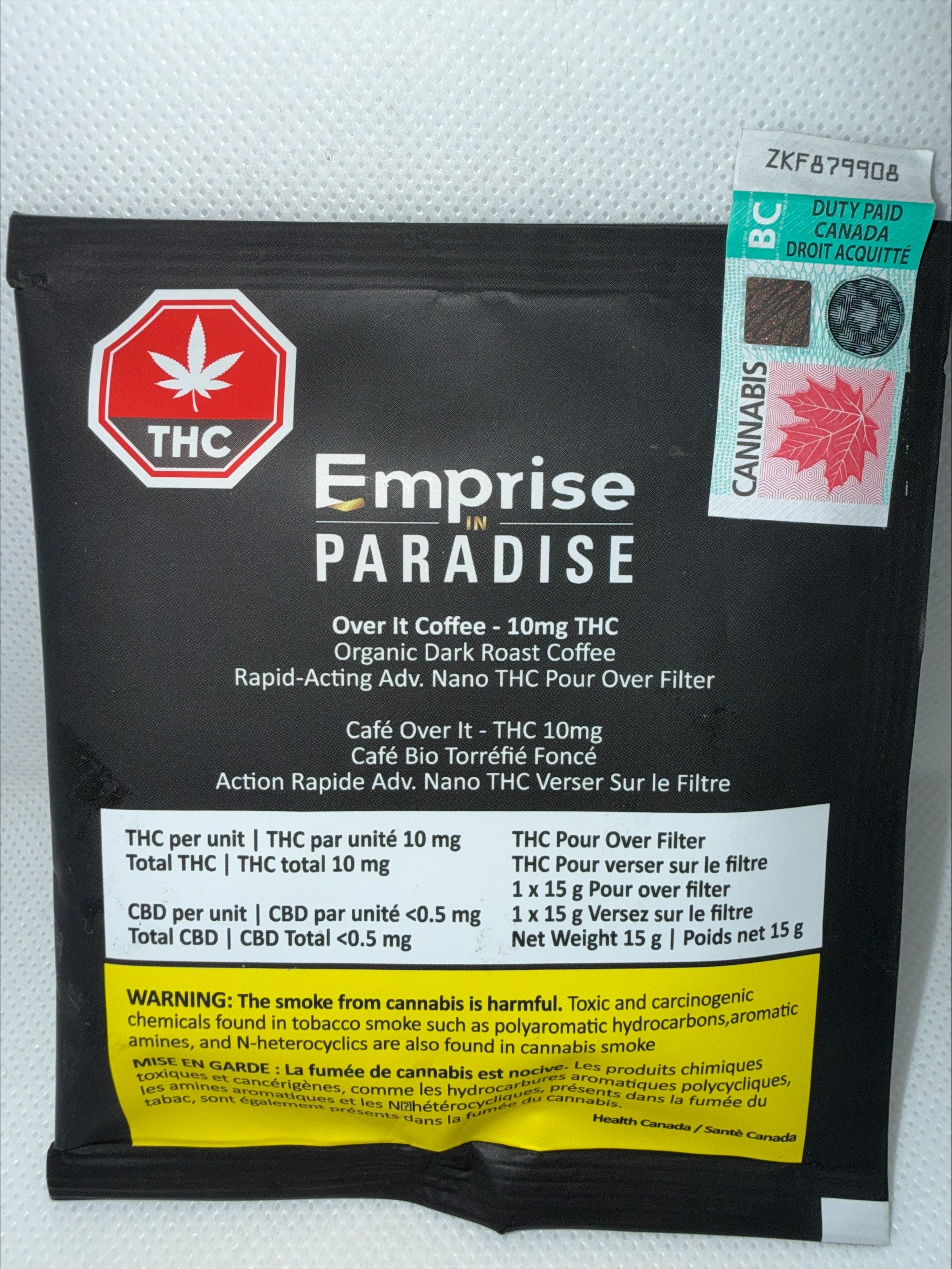 EMPRISE IN PARADISE - OVER IT COFFEE THC 10MG