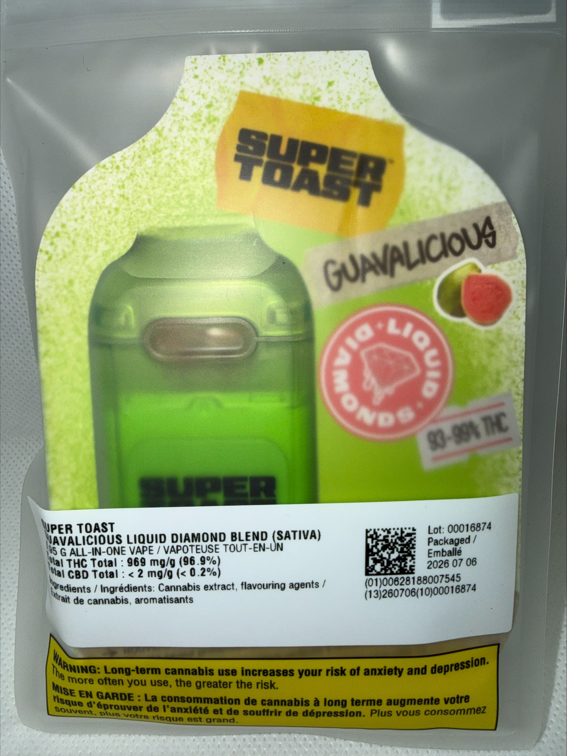 SUPER TOAST - GUAVALICIOUS LIQUID DIAMOND BLEND DISPOSABLE PEN