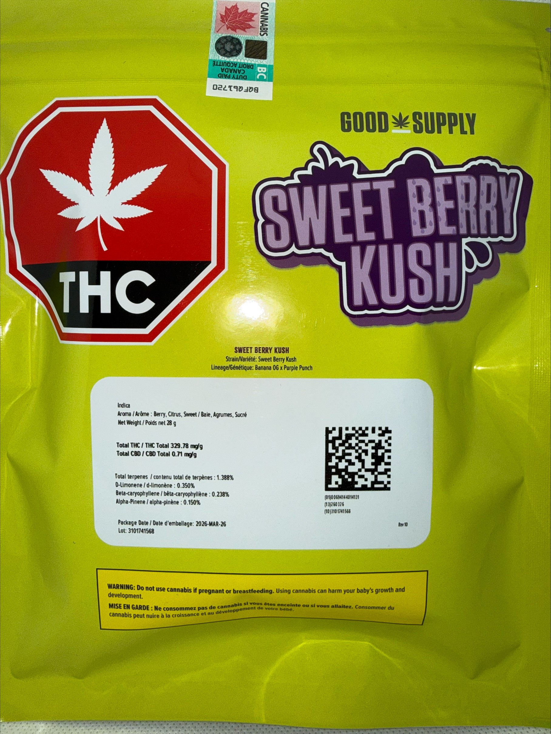 GOOD SUPPLY - SWEET BERRY KUSH