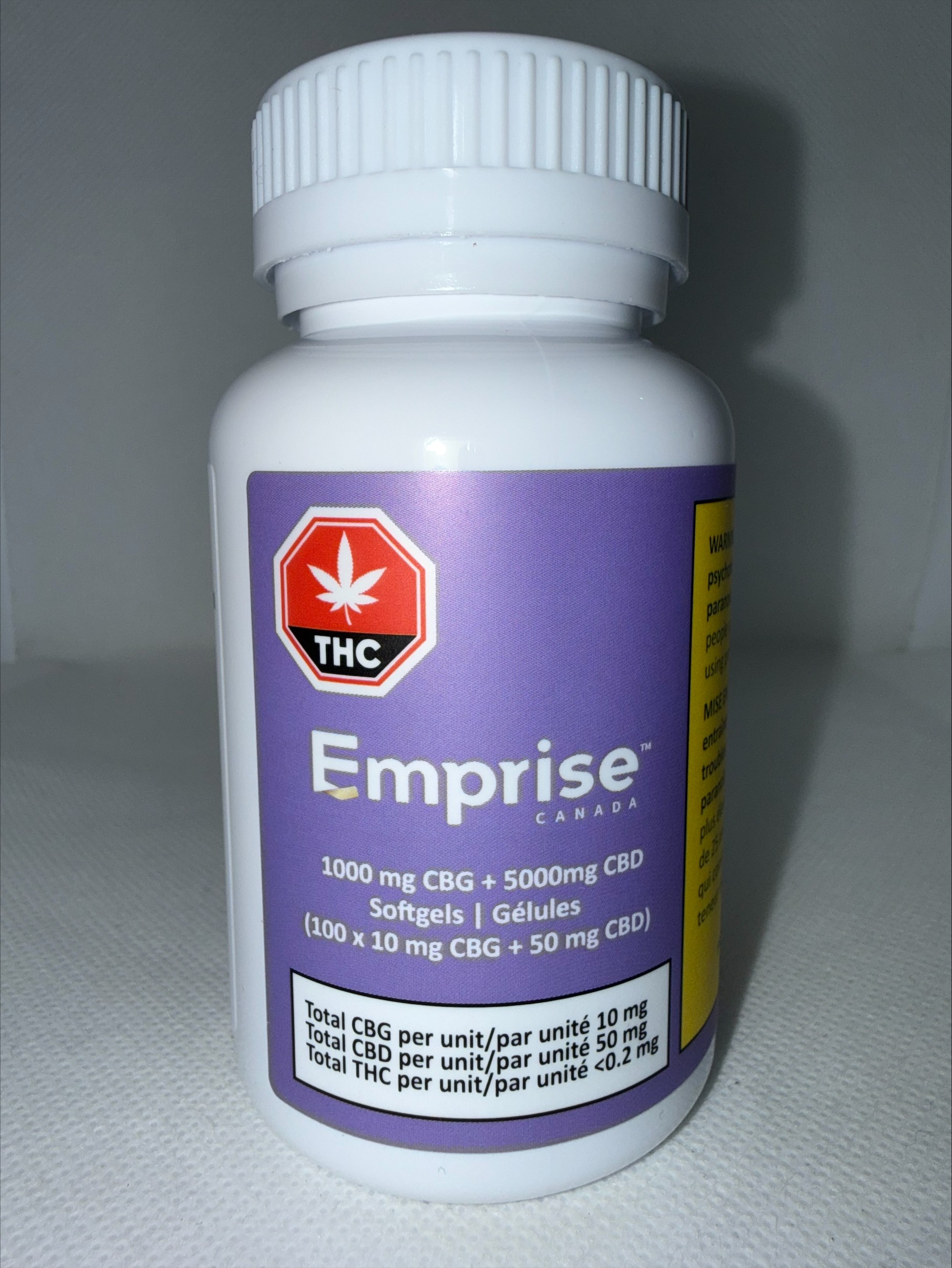 EMPRISE CANADA - 1000 MG CBG + 5000MG CBD SOFTGELS