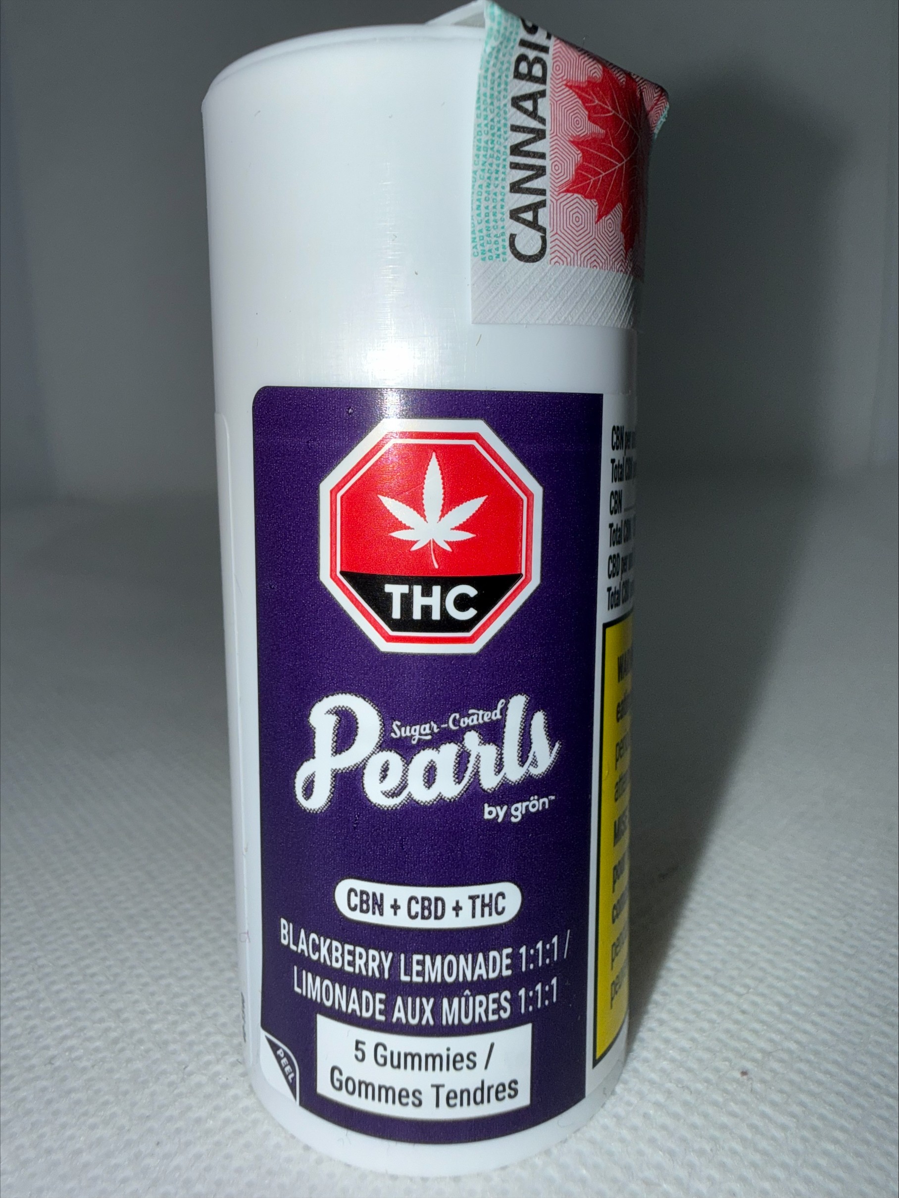 PEARLS BY GRON - BLACKBERRY LEMONADE 1:1:1 CBN:CBD:THC