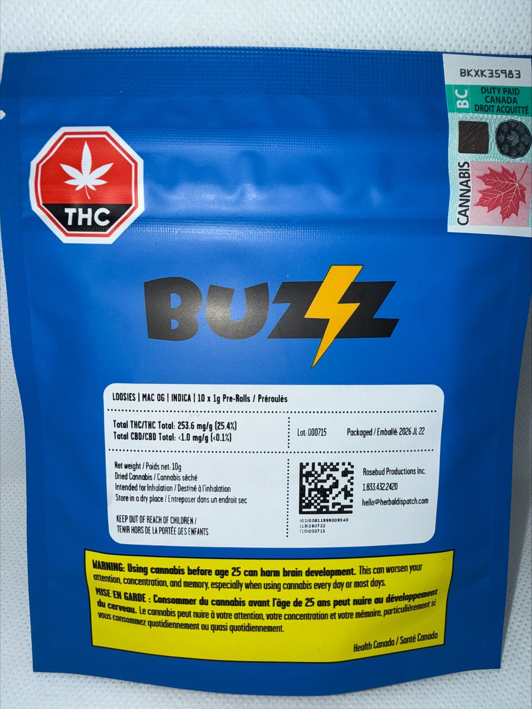 BUZZ - LOOSIES MAC OG PRE-ROLLS